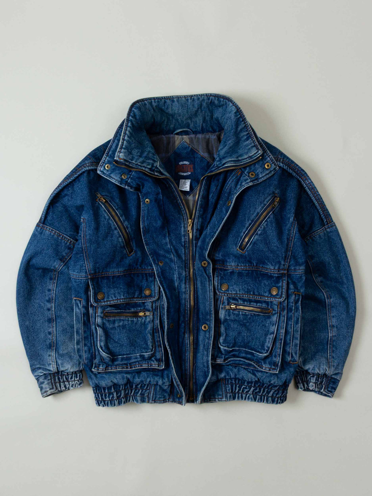 Vtg 1980s Lined Denim Jacket (M)