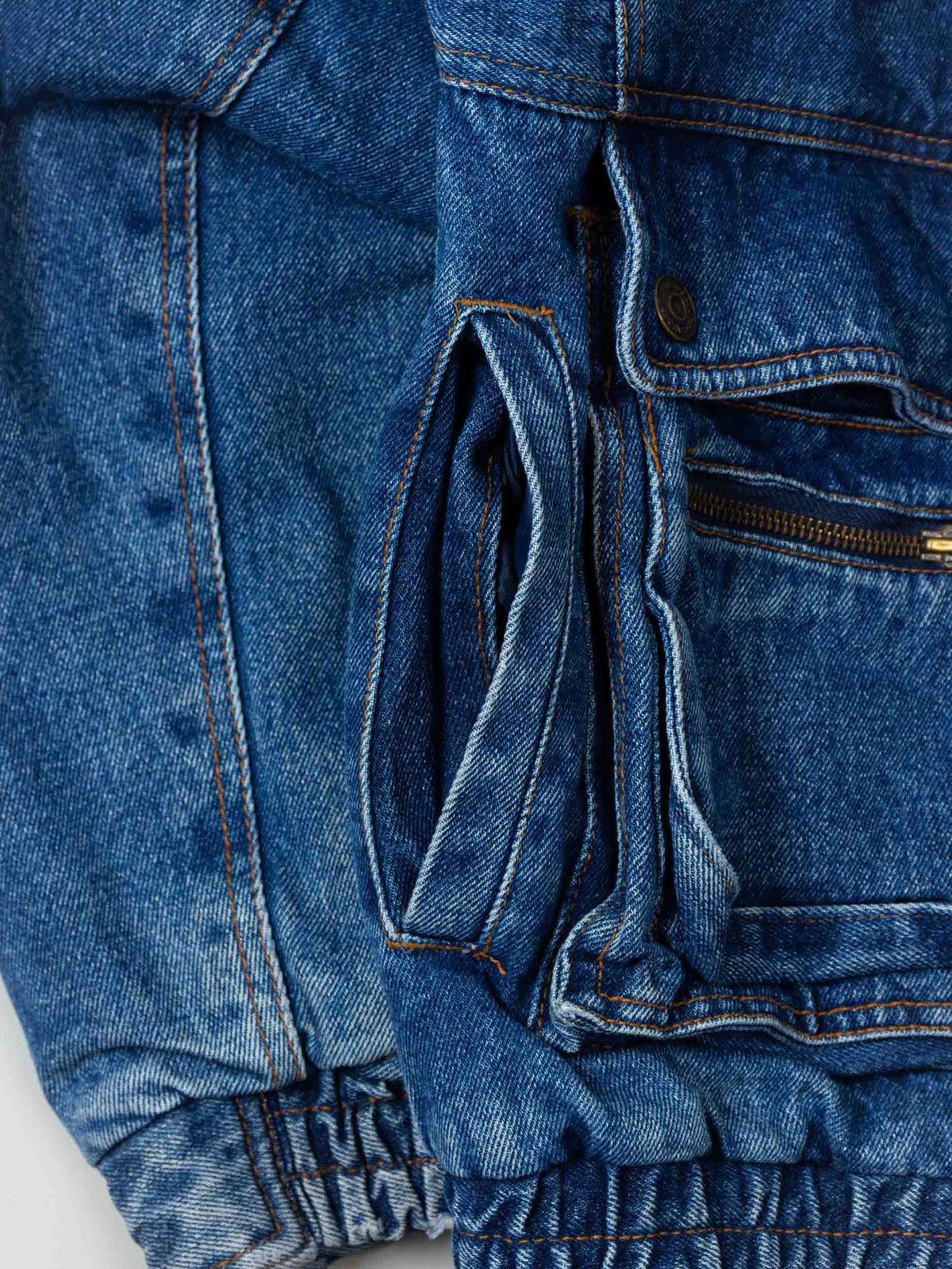 Vtg 1980s Lined Denim Jacket (M)