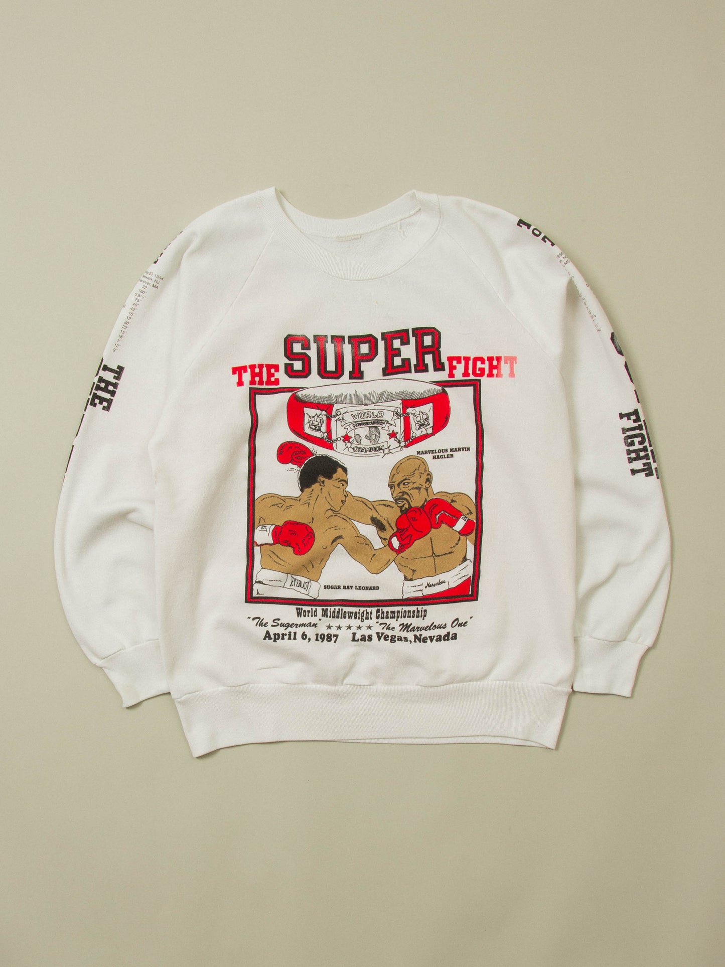 Vtg 1980s 'World Middleweight Championship' Promo Sweatshirt (M/L)