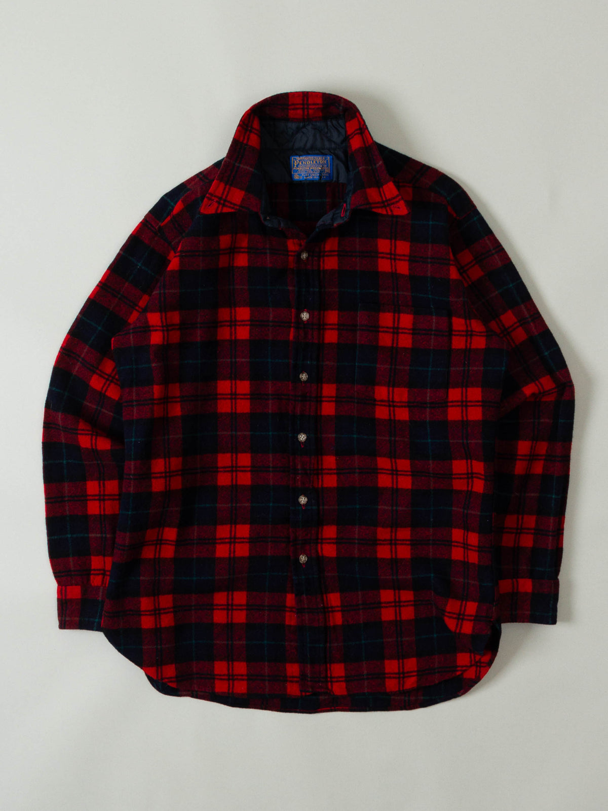 Vtg 1970s Pendleton Wool Flannel Shirt - Made in USA (M)