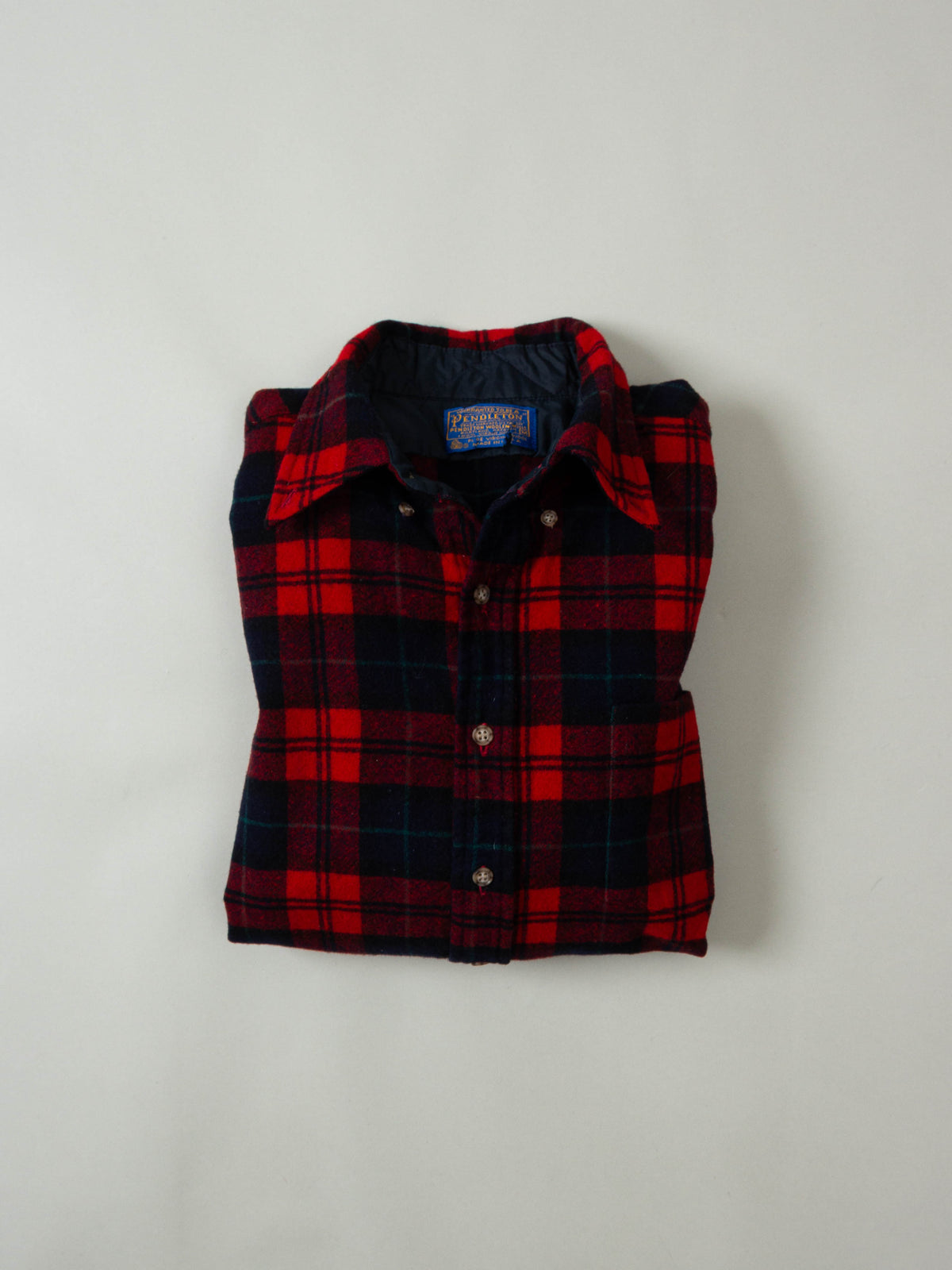 Vtg 1970s Pendleton Wool Flannel Shirt - Made in USA (M)