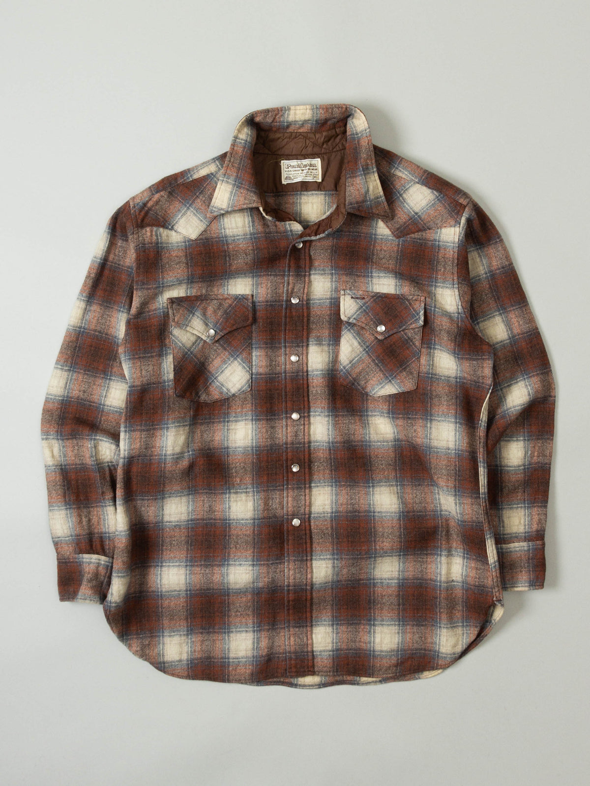 Vtg 1980s Pendleton Western Wool Flannel Shirt – Made in USA (M/L)