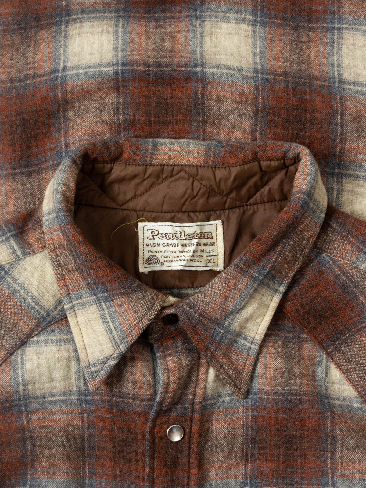 Vtg 1980s Pendleton Western Wool Flannel Shirt – Made in USA (M/L)