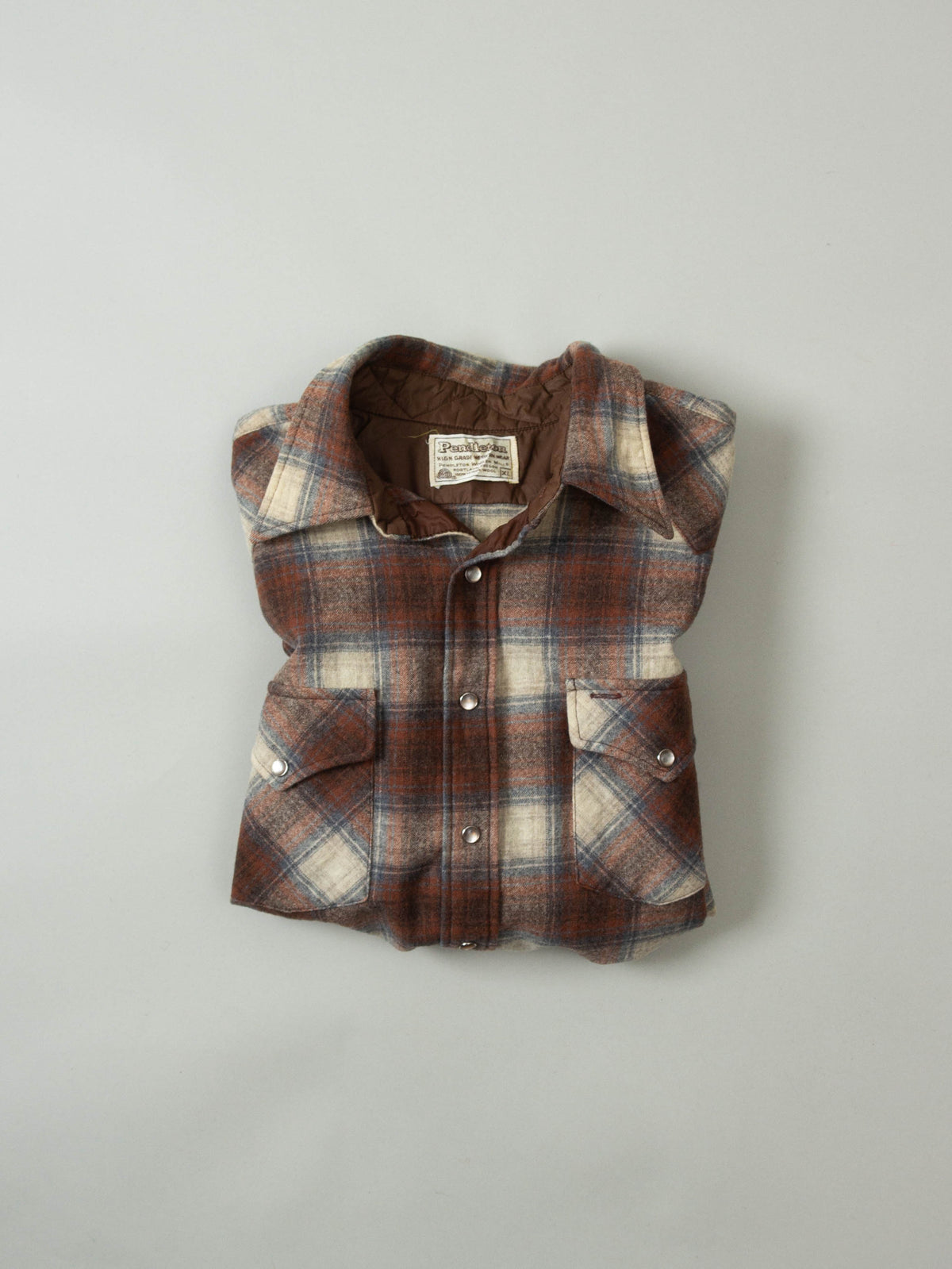 Vtg 1980s Pendleton Western Wool Flannel Shirt – Made in USA (M/L)