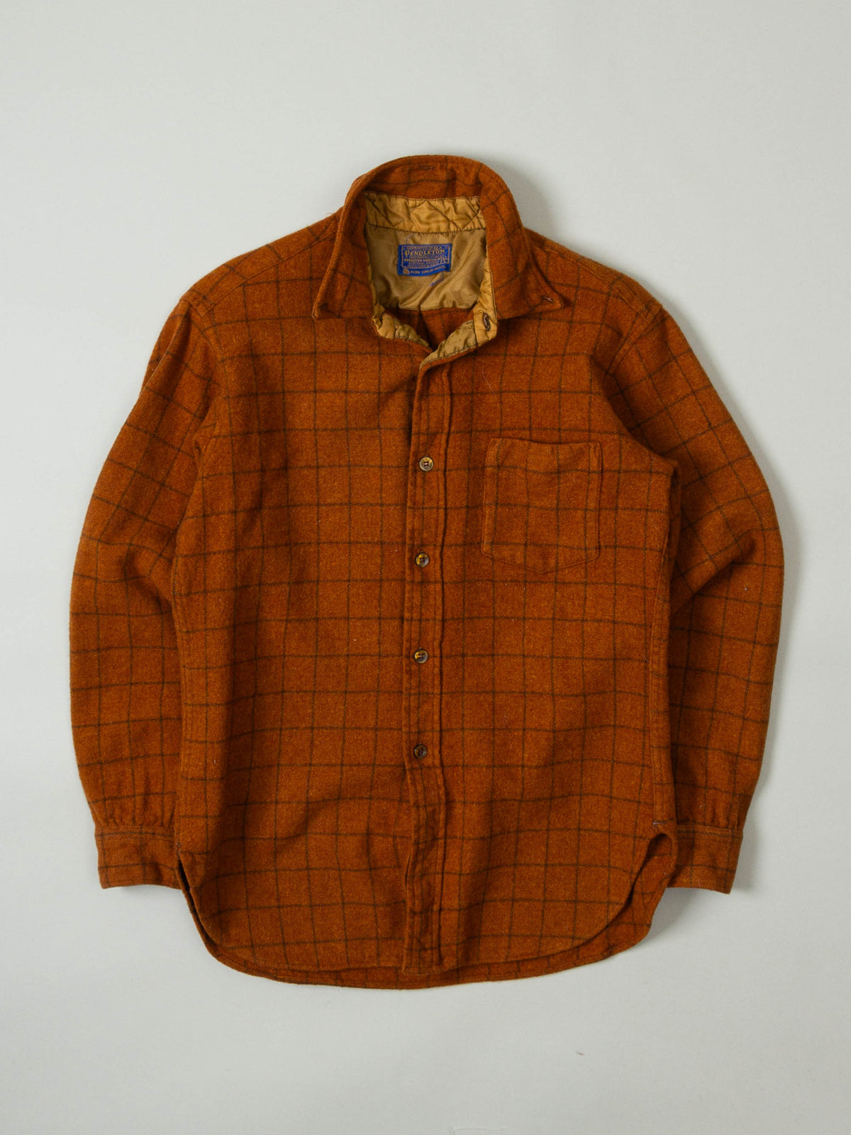 Vtg 1960s Pendleton Wool Flannel Shirt – Made in USA (XS)