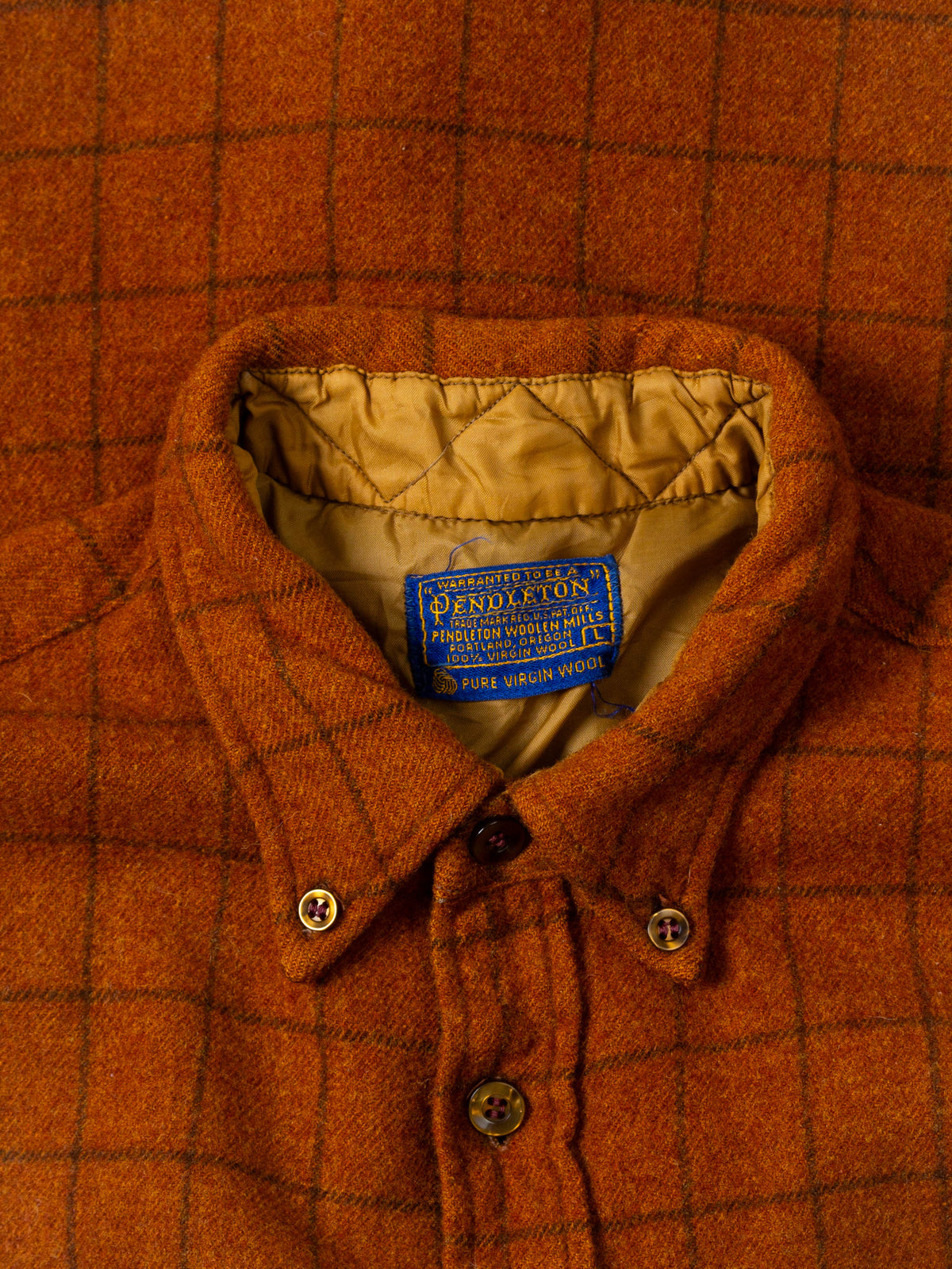 Vtg 1960s Pendleton Wool Flannel Shirt – Made in USA (XS)