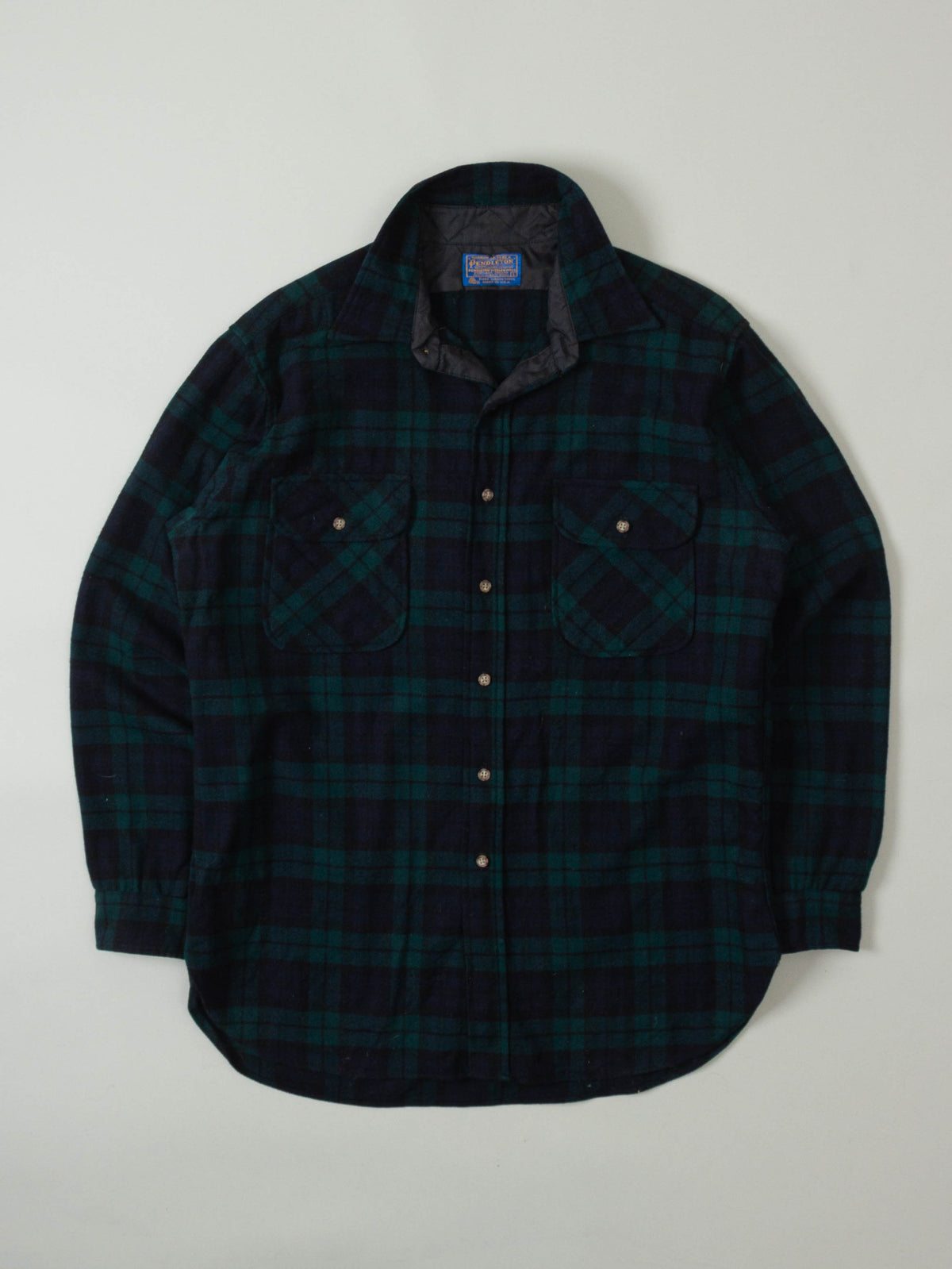 Vtg 1970s Pendleton Wool Flannel Shirt - Made in USA (L)