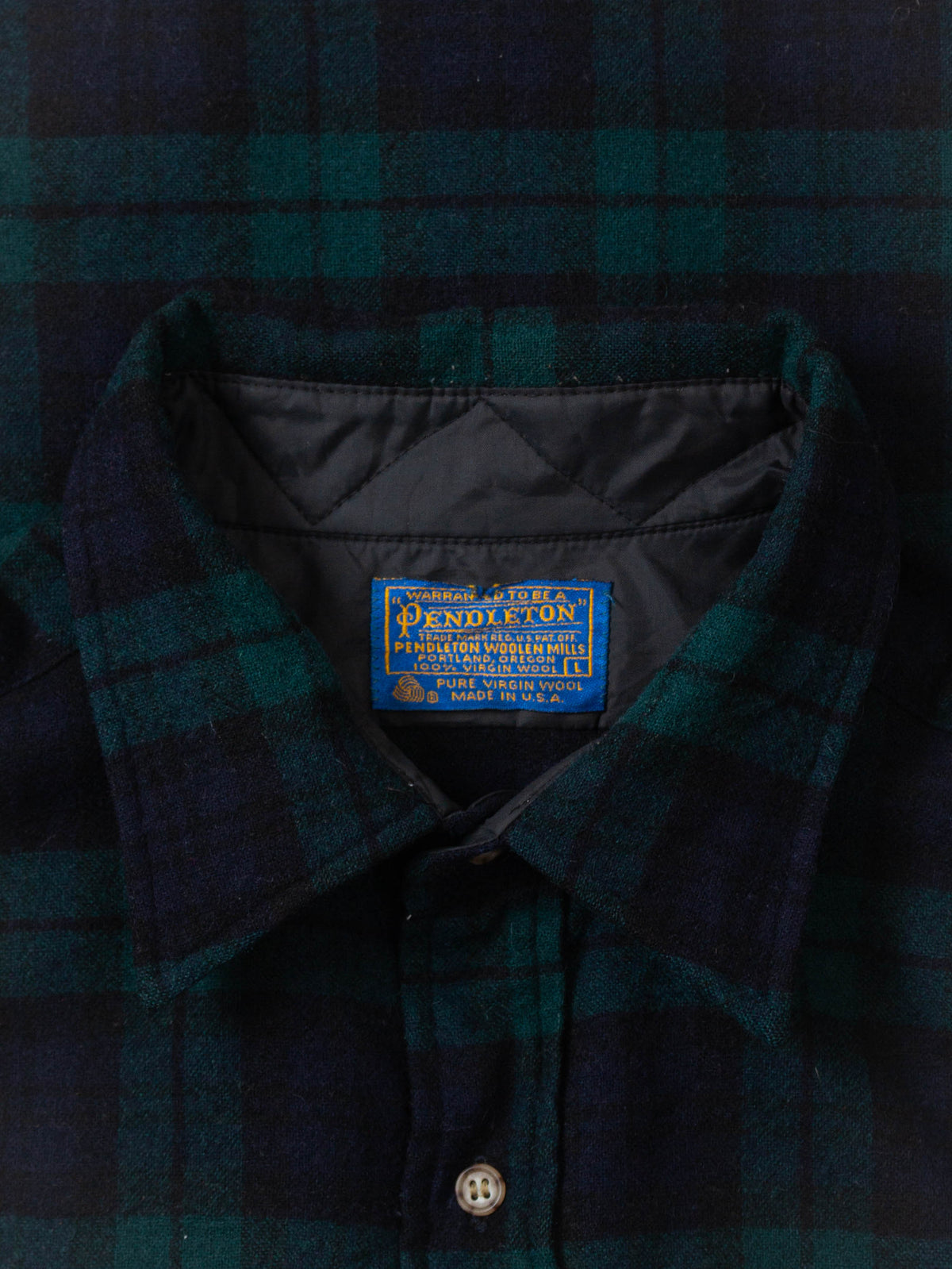 Vtg 1970s Pendleton Wool Flannel Shirt - Made in USA (L)