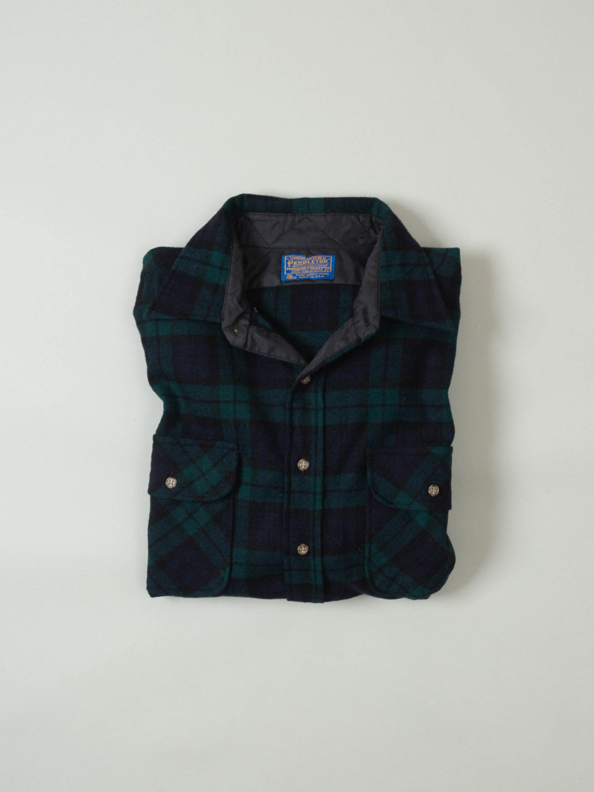 Vtg 1970s Pendleton Wool Flannel Shirt - Made in USA (L)