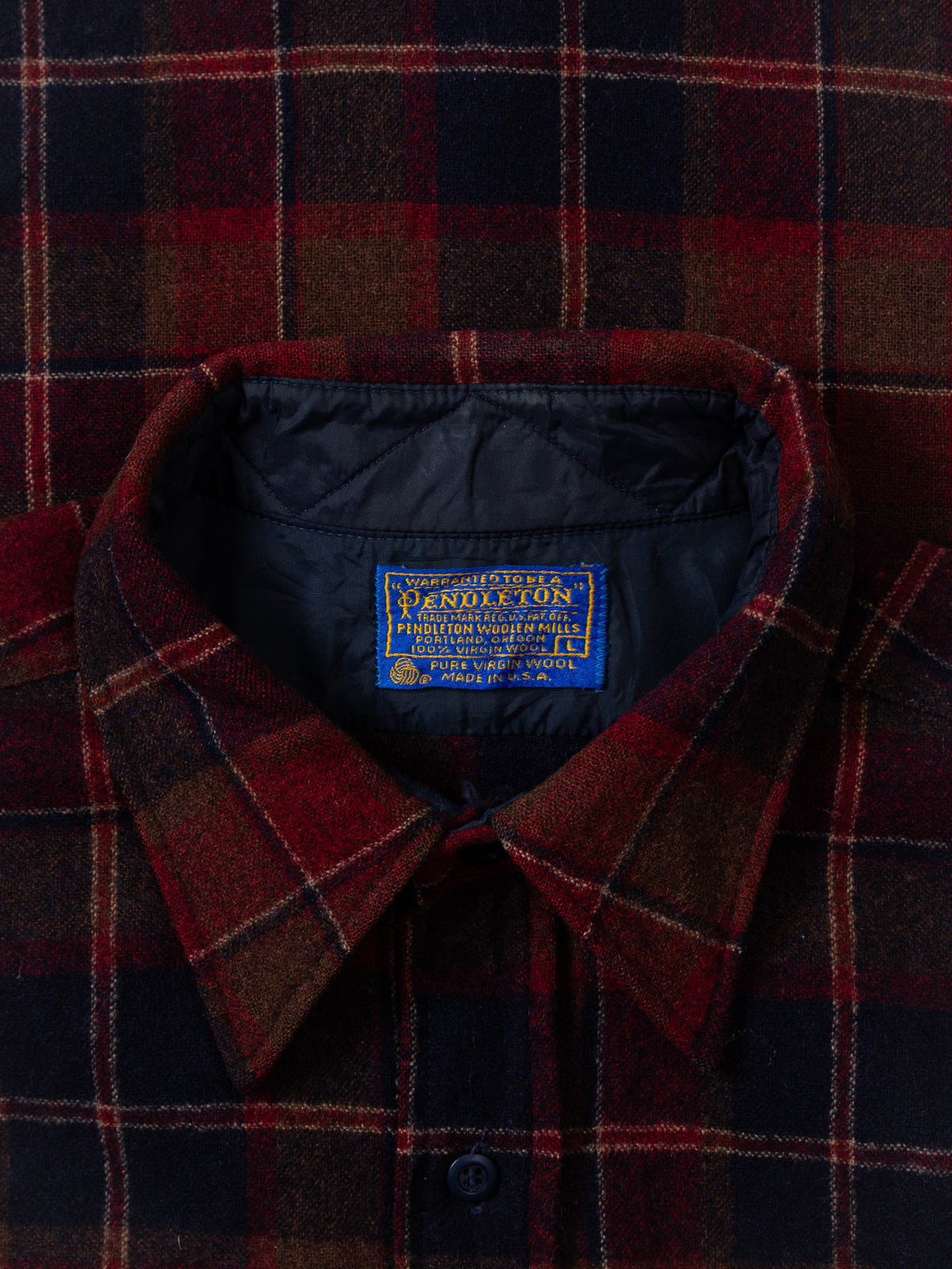 Vtg 1970s Pendleton Wool Flannel Shirt – Made in USA (L)