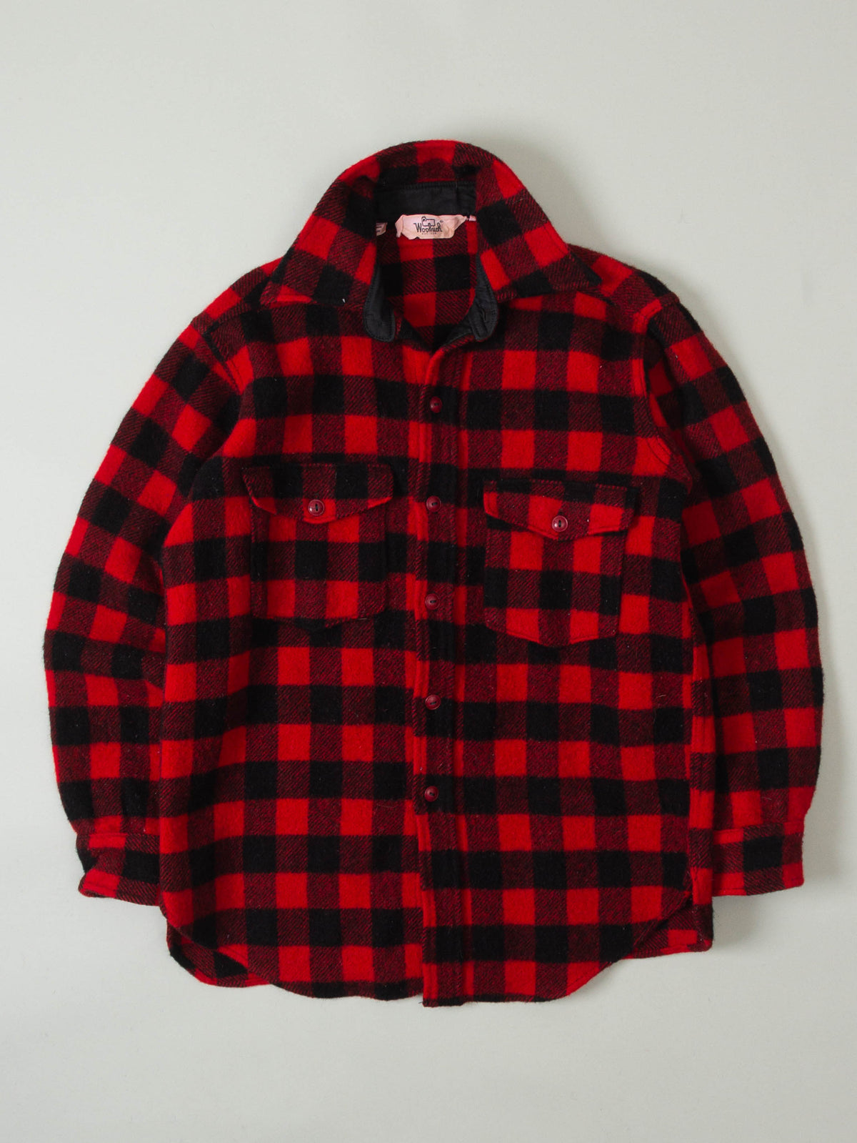 Vtg 1970s Woolrich Wool Flannel Shirt - Made in USA (L)