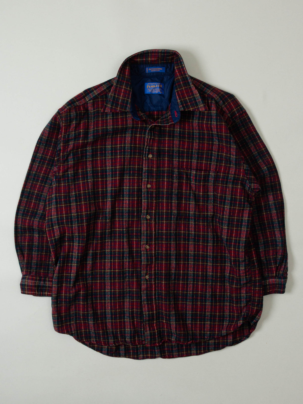 Vtg Pendleton Wool Flannel Shirt - Made in USA (L)