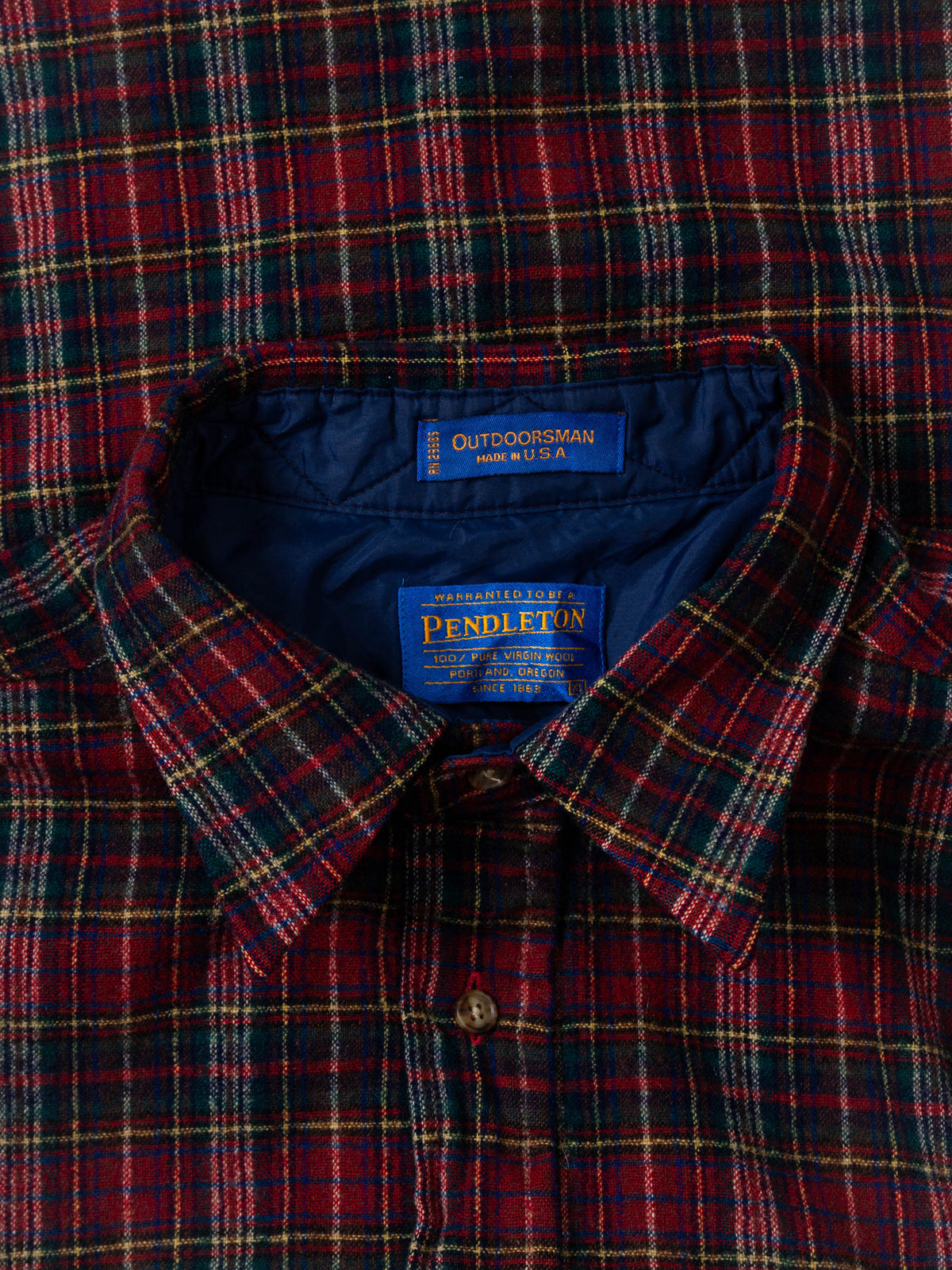 Vtg Pendleton Wool Flannel Shirt - Made in USA (L)