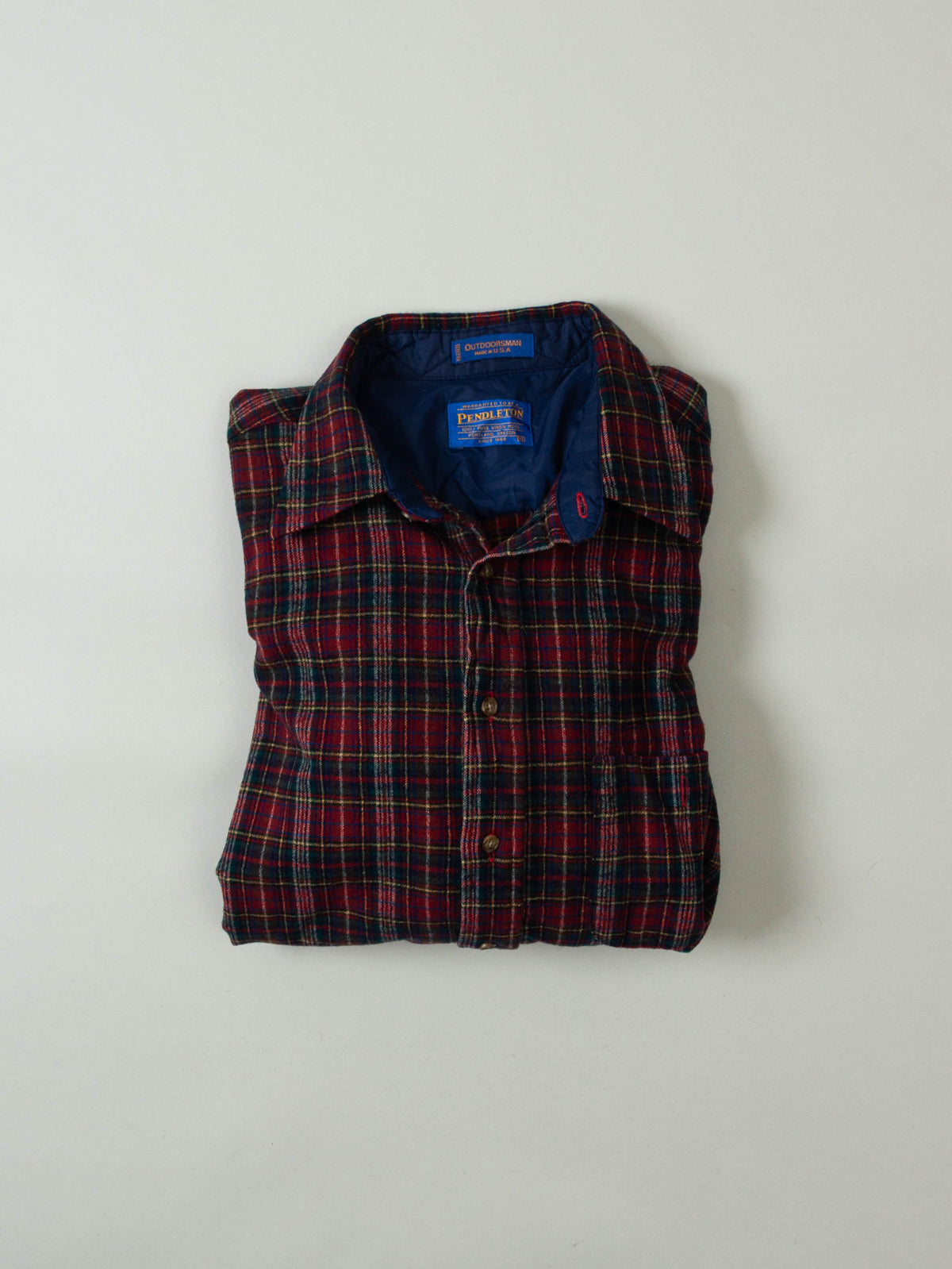 Vtg Pendleton Wool Flannel Shirt - Made in USA (L)