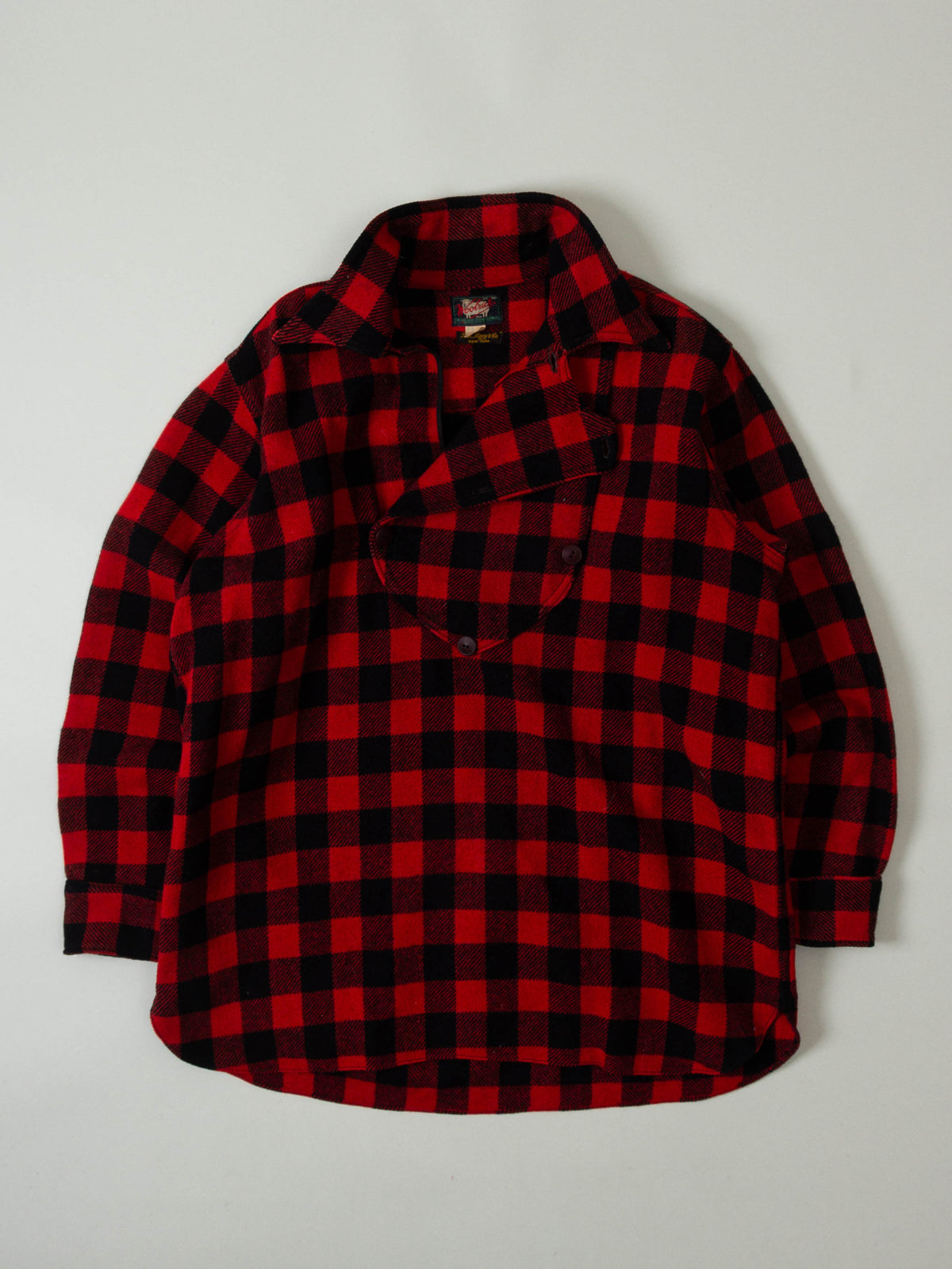 Vtg 1940s Woolrich Buffalo Plaid Pullover (L)