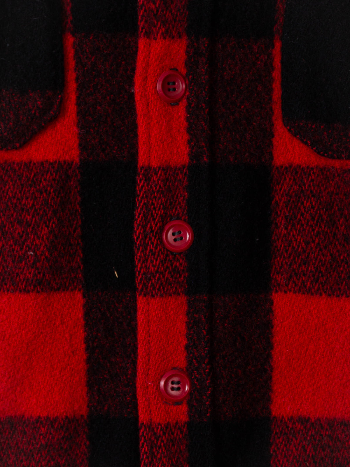 Vtg 1960s L.L. Bean Buffalo Plaid Flannel Overshirt - Made in USA (L)