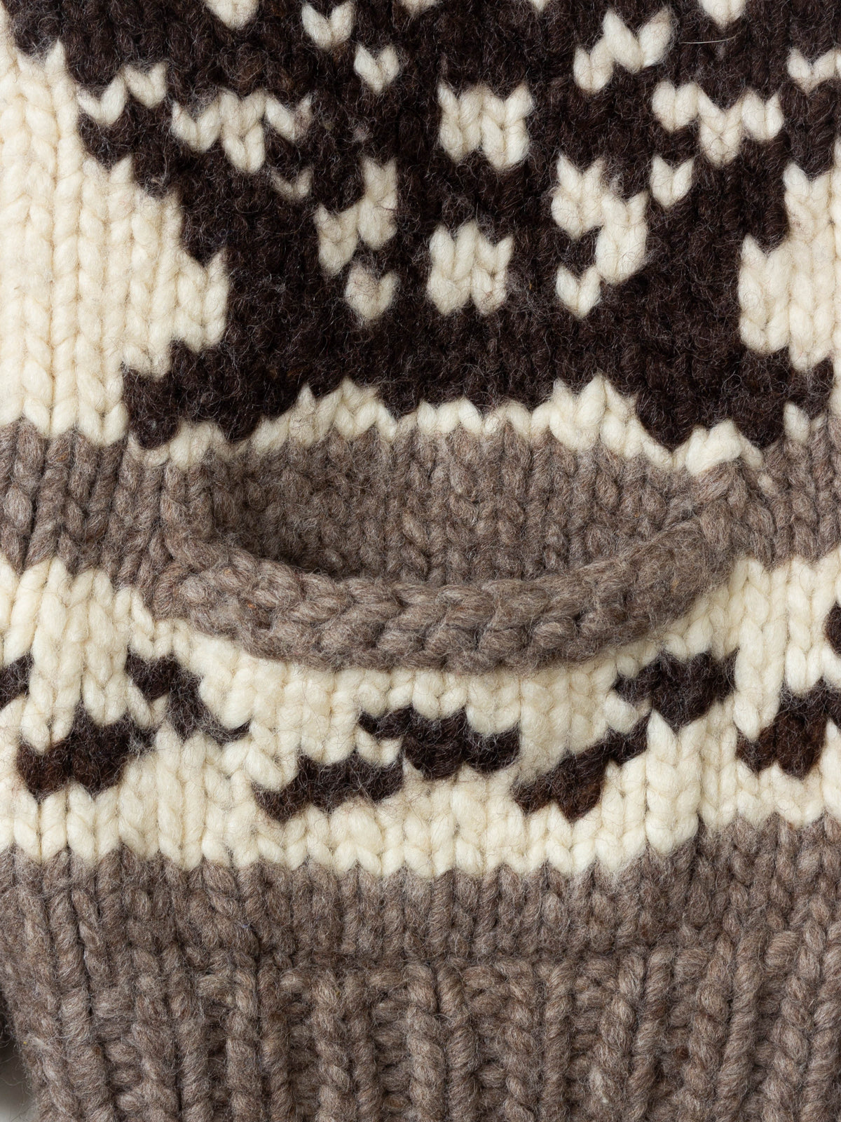 Vtg 1980s Cowichan Wool Knit Cardigan - Made in Canda (L)