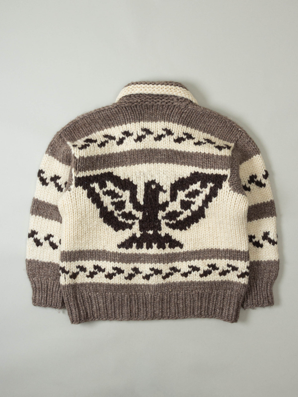 Vtg 1980s Cowichan Wool Knit Cardigan - Made in Canda (L)