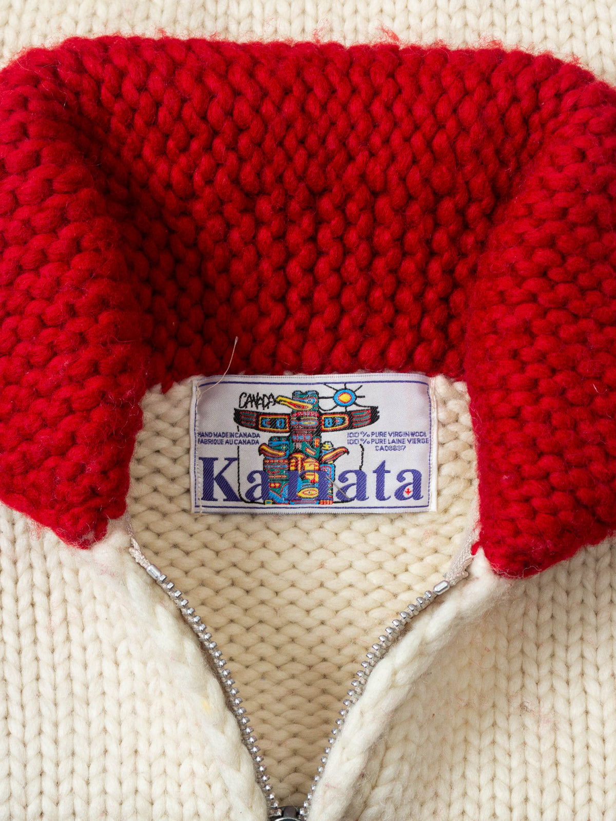 Vtg 1980s Cowichan Wool Knit Sweater - Made in Canada (M)