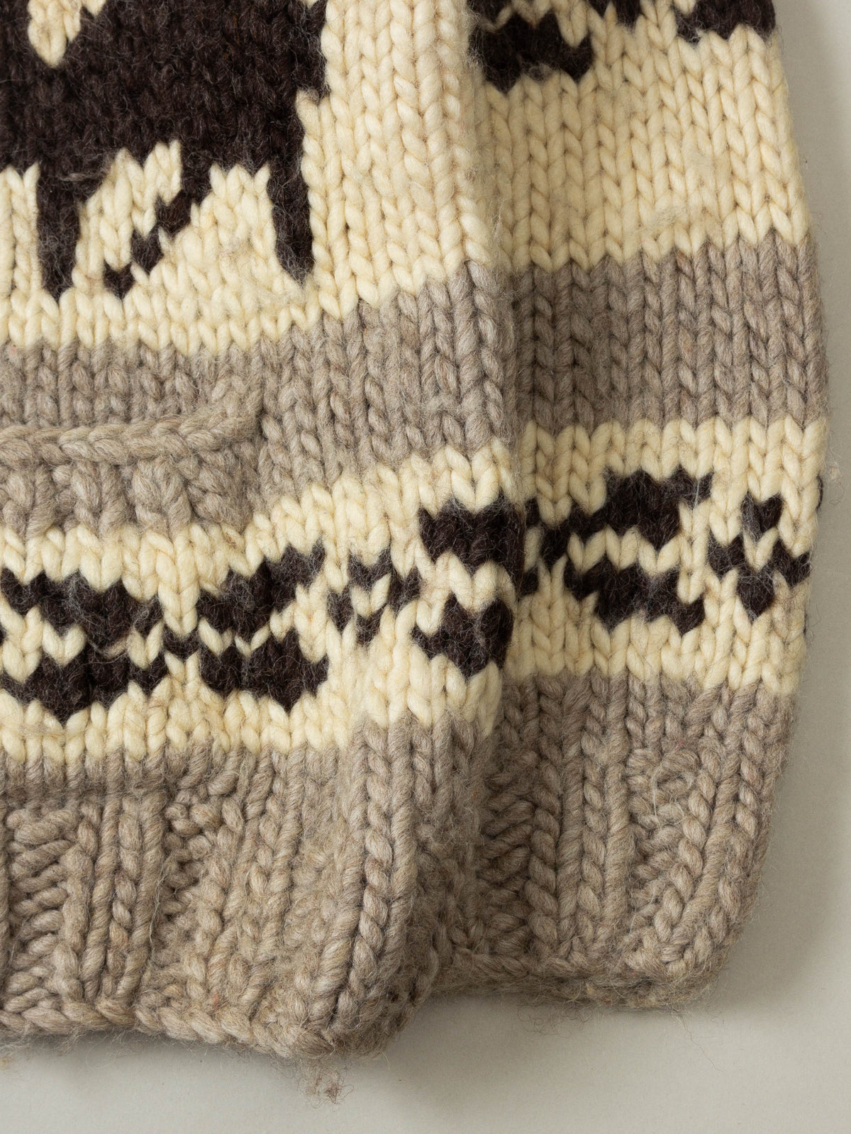Vtg 1970s Cowichan Wool Cardigan - Made in Canada (L)