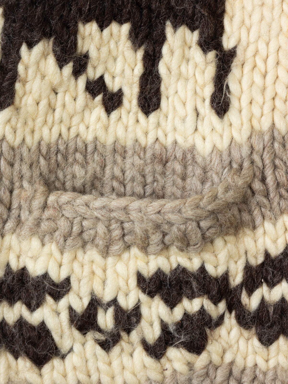 Vtg 1970s Cowichan Wool Cardigan - Made in Canada (L)
