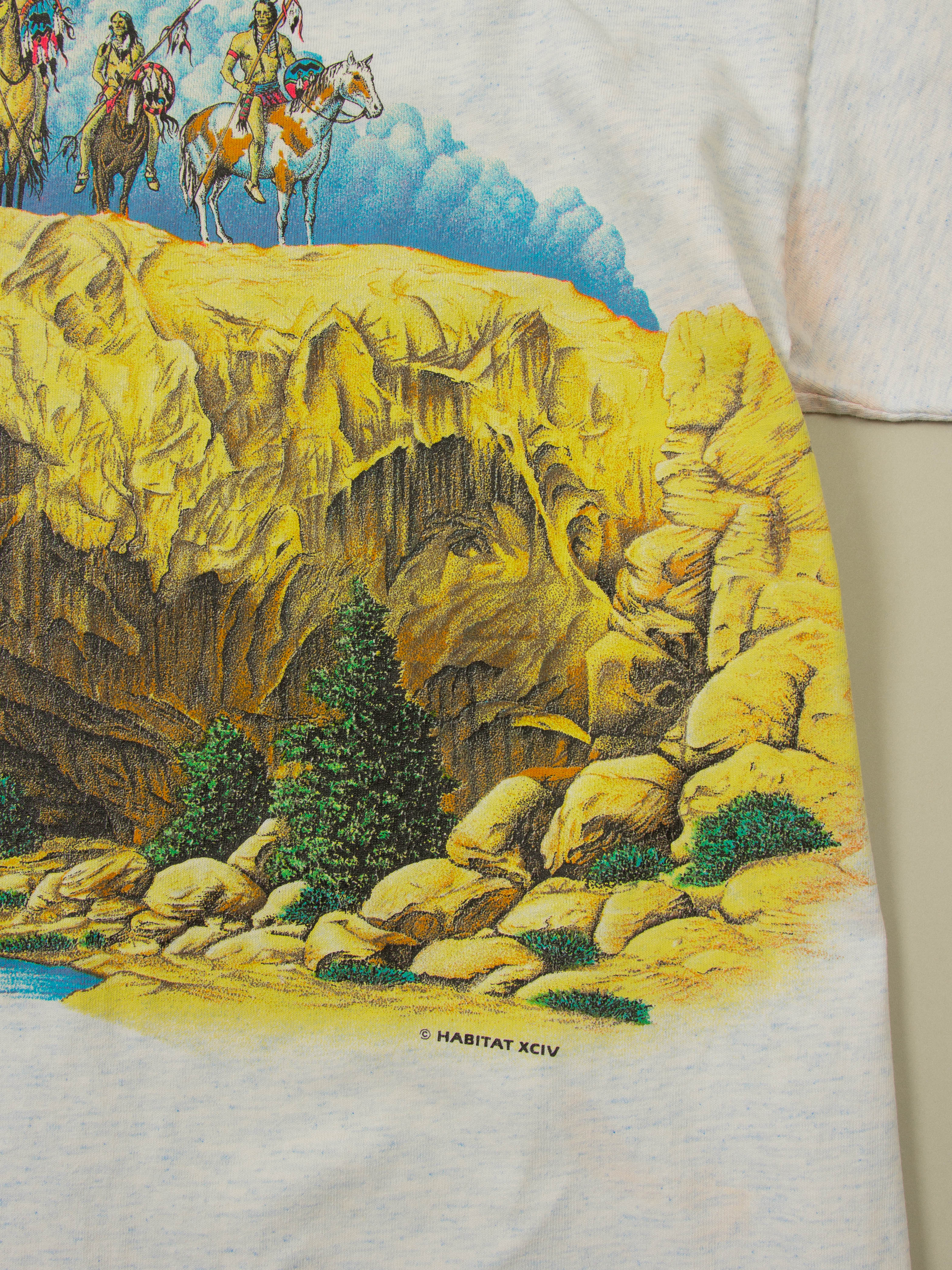 Vtg 1990s Graphic Native American Tee - Made in USA (XXL