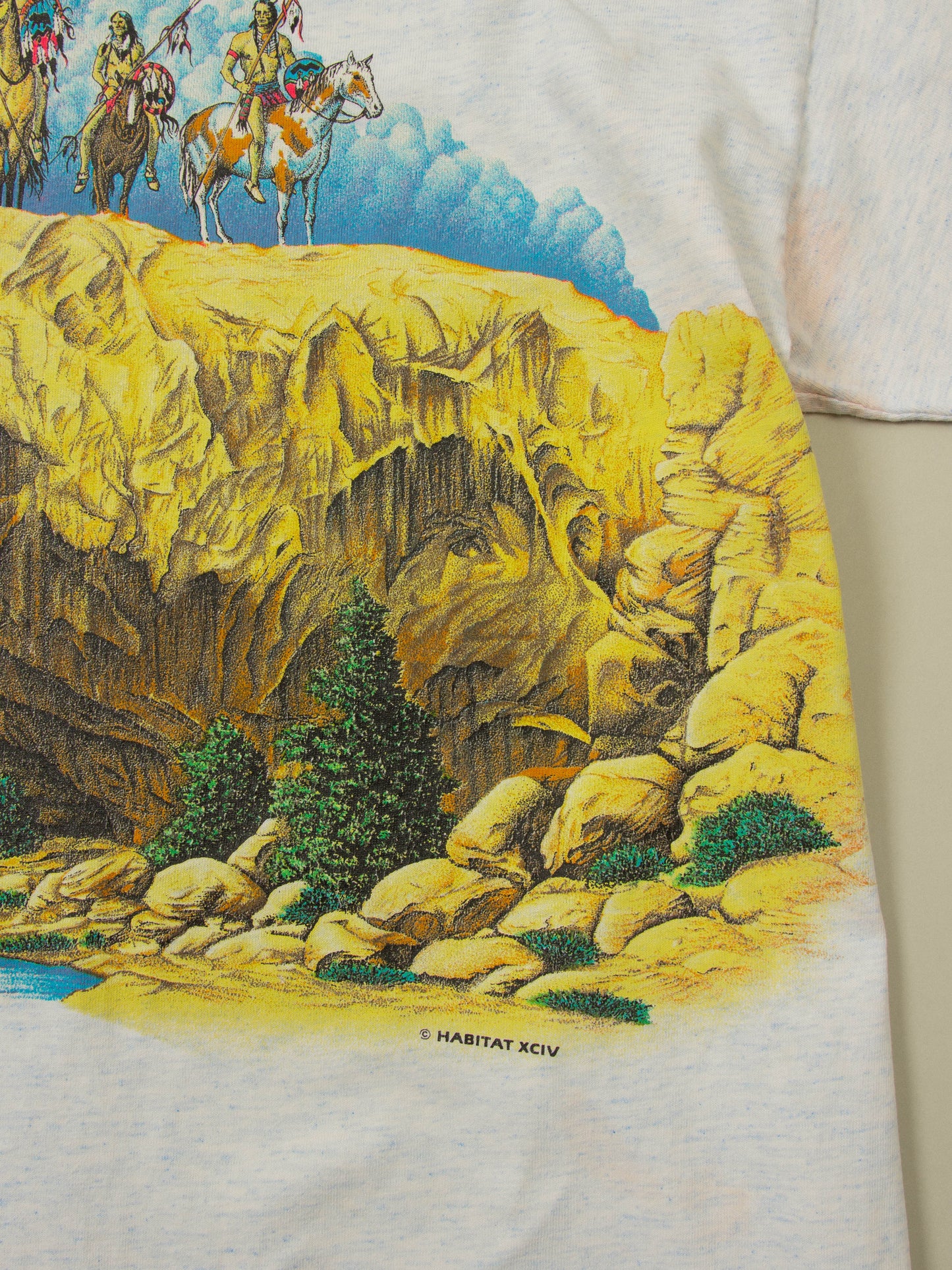 Vtg 1990s Graphic Native American Tee - Made in USA (XXL)