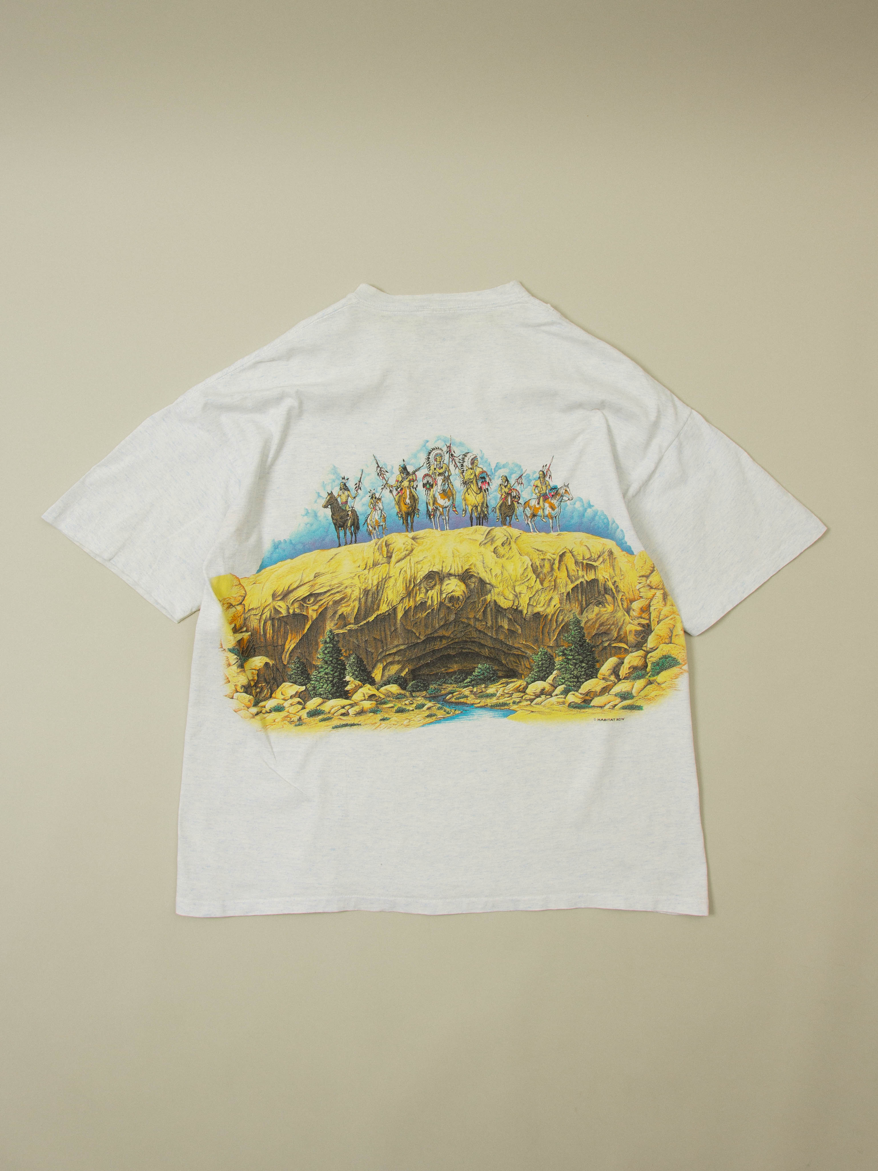 Vtg 1990s Graphic Native American Tee - Made in USA (XXL