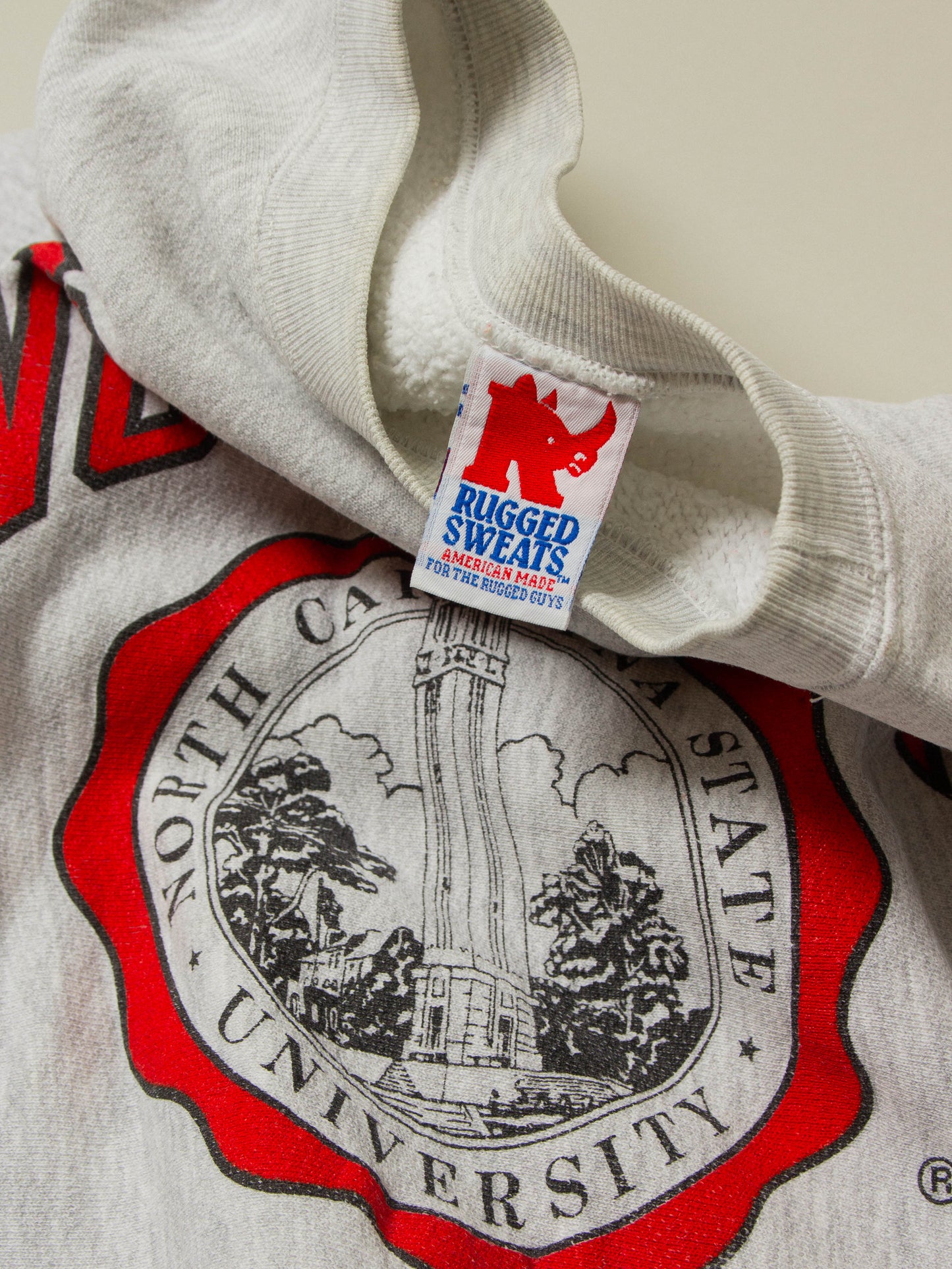Vtg 1990s 'NC State' Heavyweight College Sweatshirt – Made in USA (L)