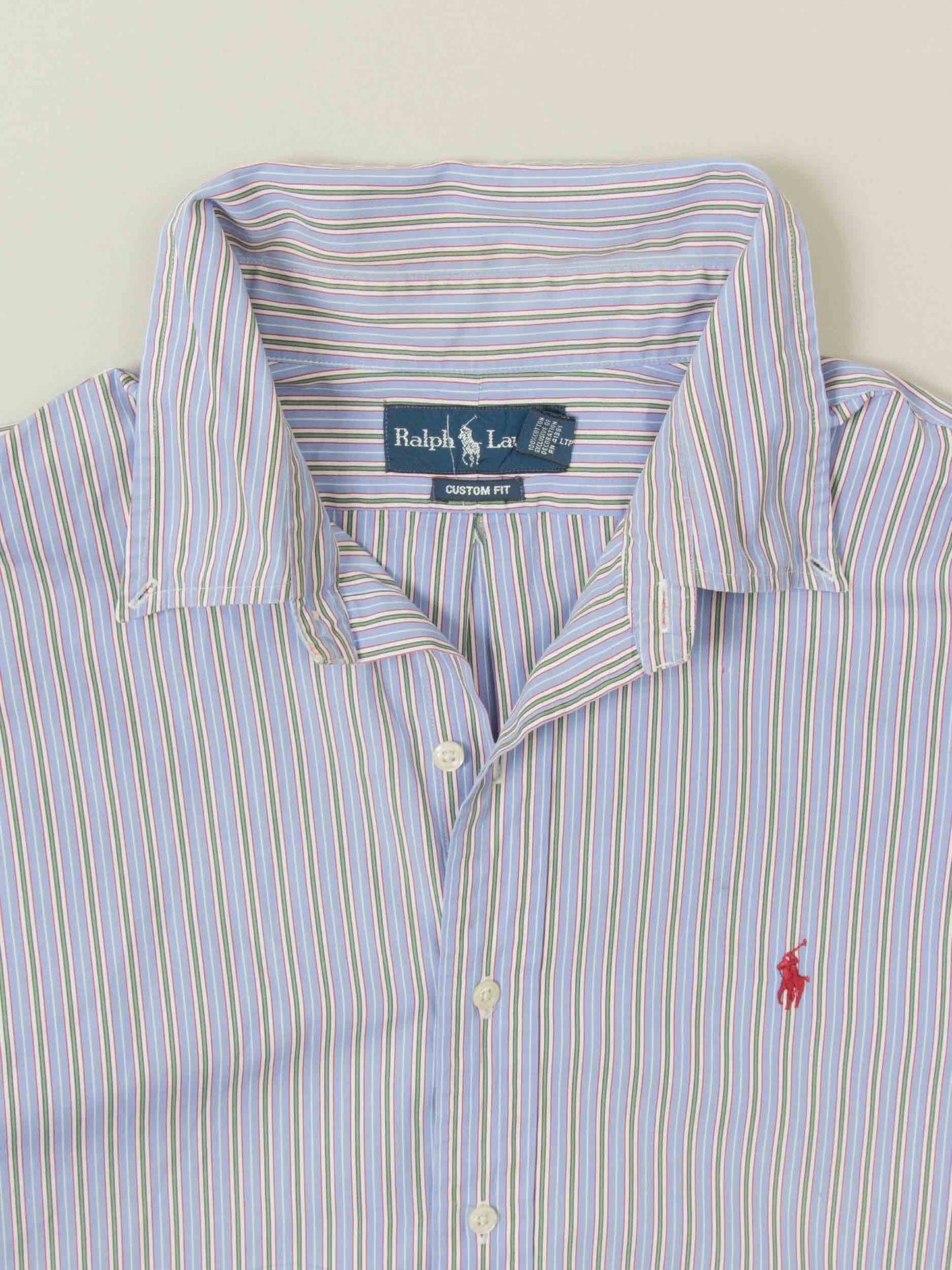 Vtg 1990s Striped Ralph Lauren Shirt (XXL)