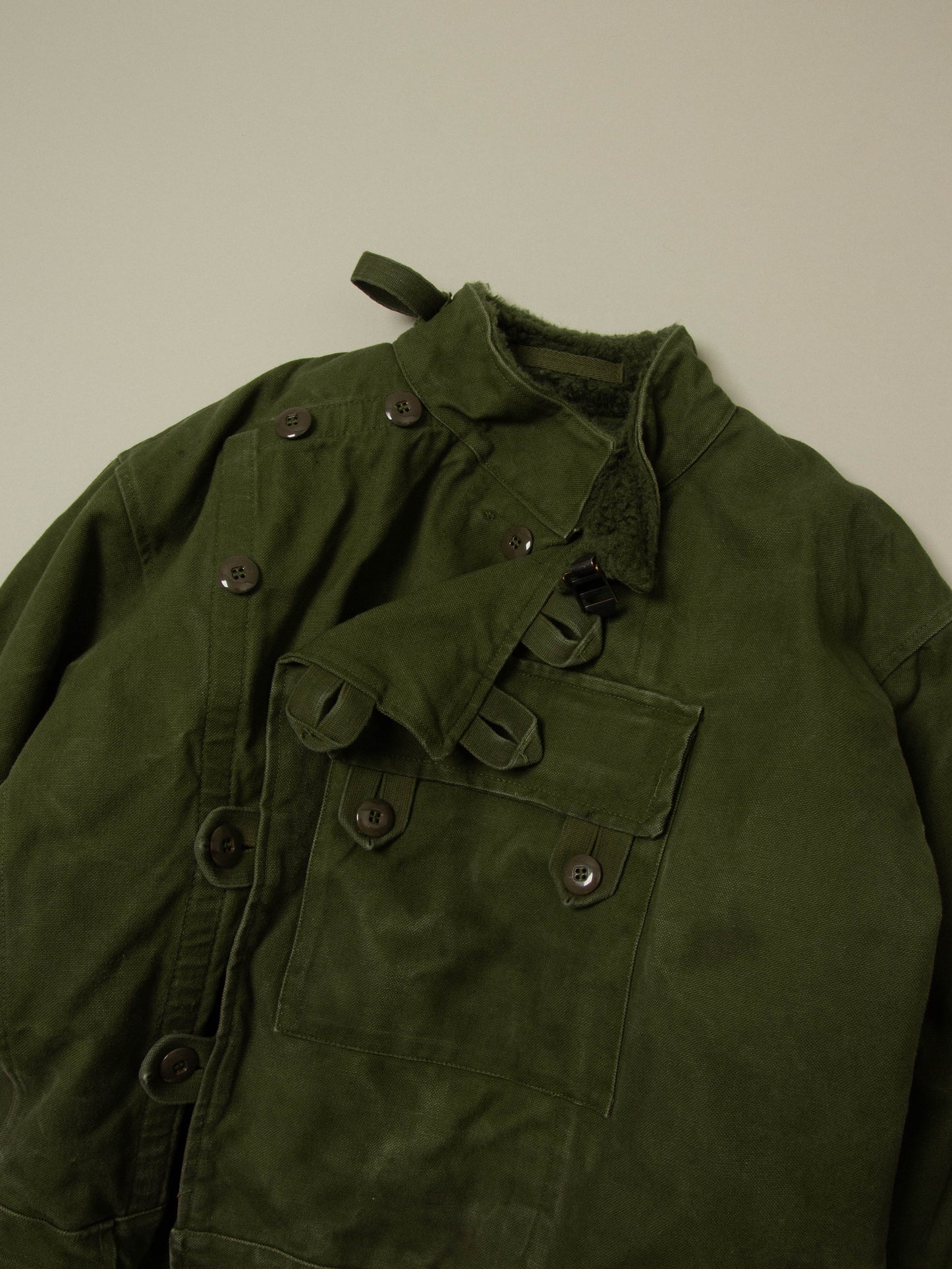Vtg 1960s Rare Swedish Army Motorcycle Dispatch Jacket (L)