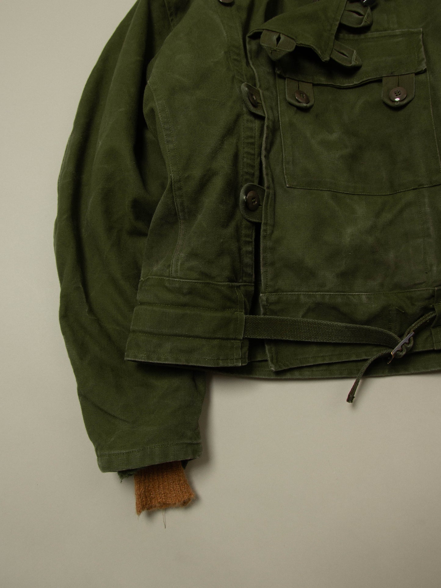 Vtg 1960s Rare Swedish Army Motorcycle Dispatch Jacket (L)