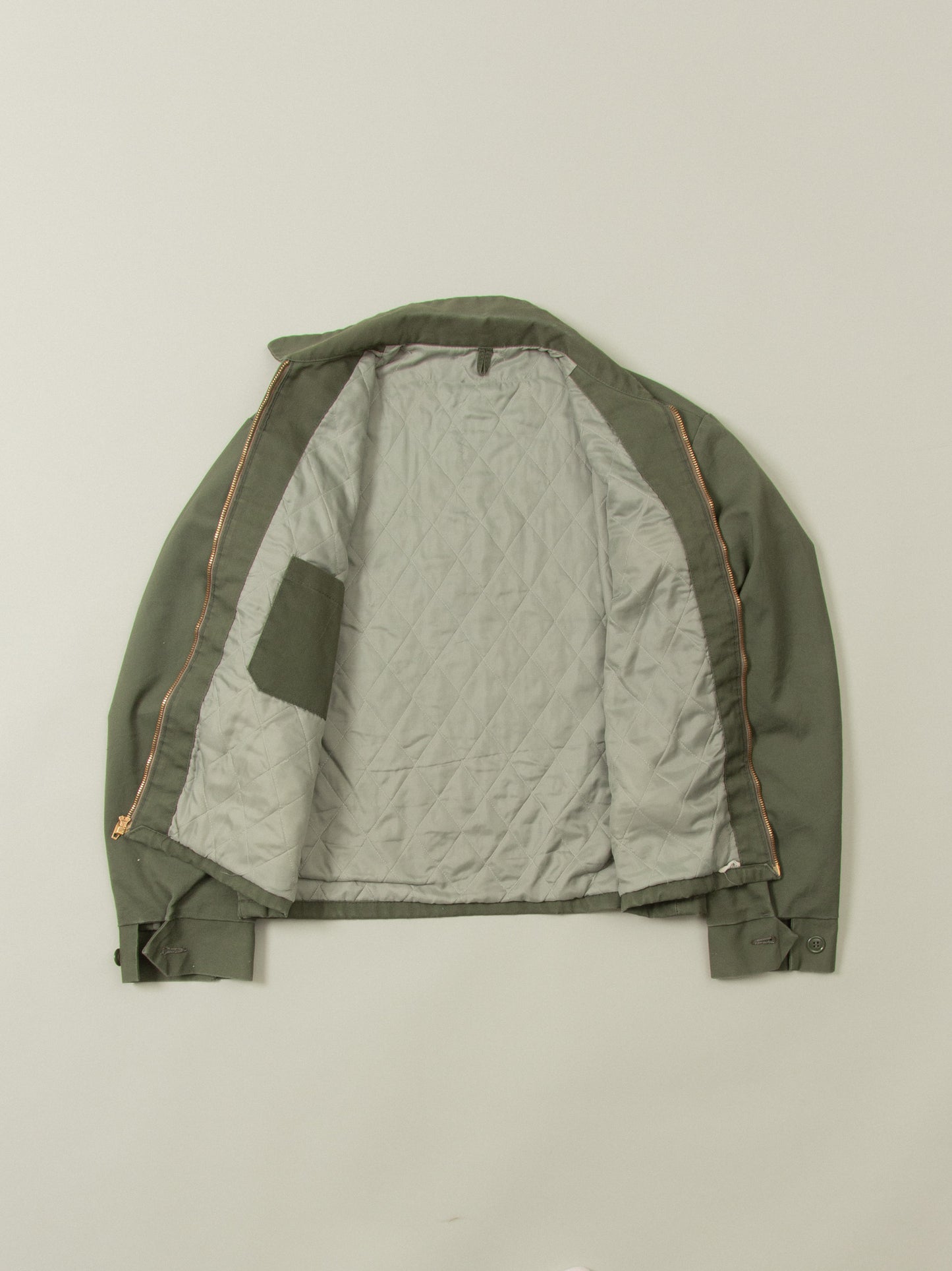 Vtg 1980s Olive Green Workwear Jacket (M)