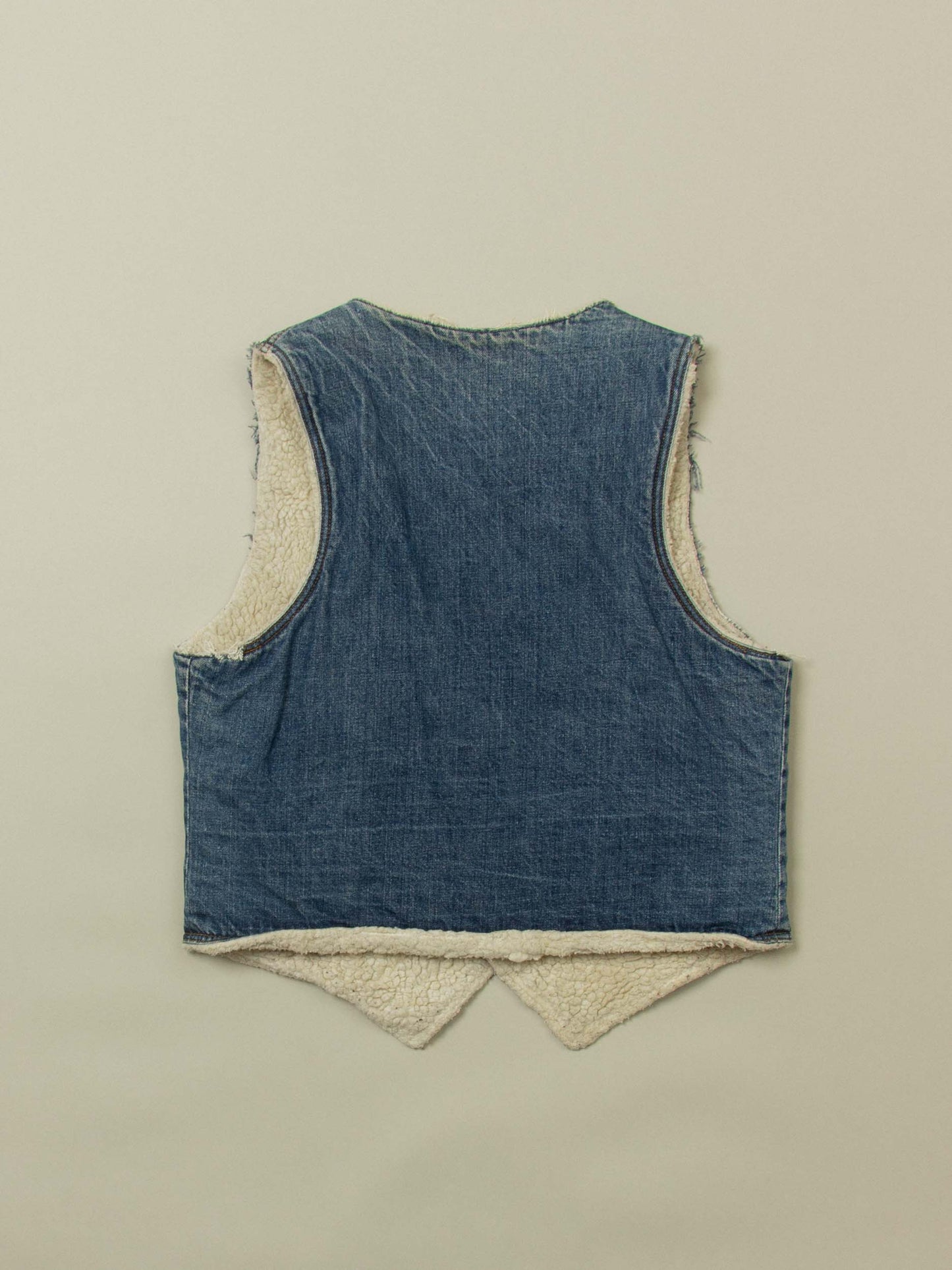 Vtg 1980s Levi's Lined Orange Tab Denim Vest – Made in USA (M)