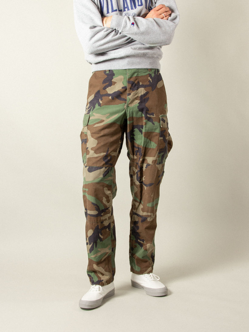Vtg US Army Woodland Pattern Field Trousers (S-Reg
