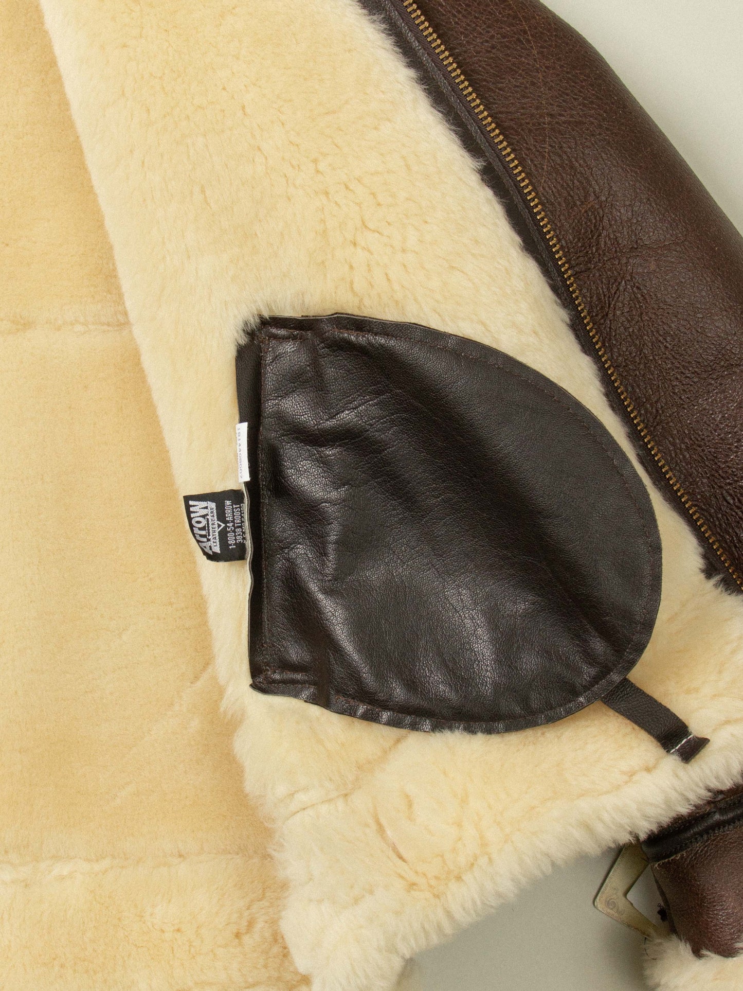 Schott B-3 Shearling Jacket - Made in USA (L)