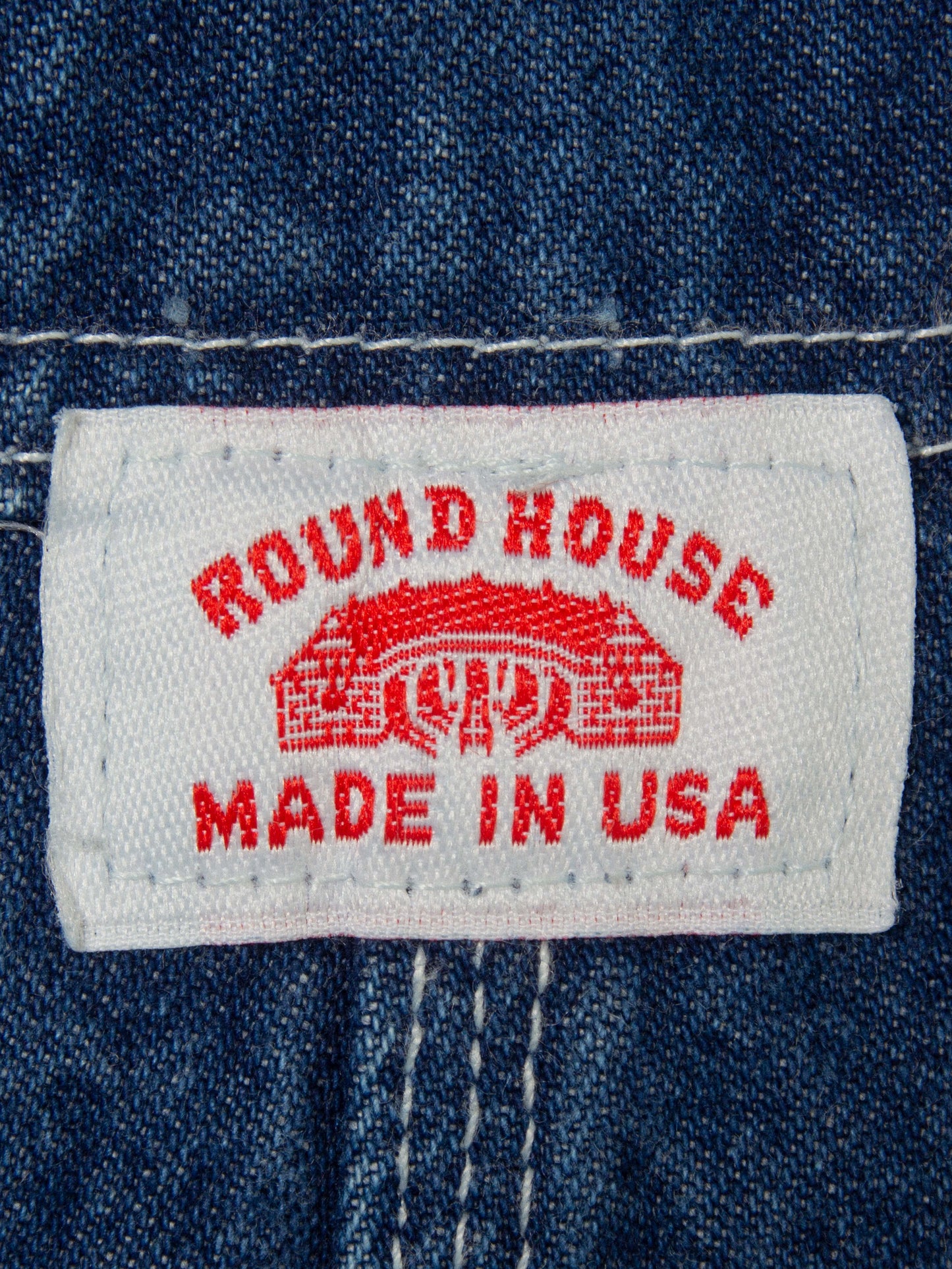Vtg Round House Denim Overalls - Made in USA (L)