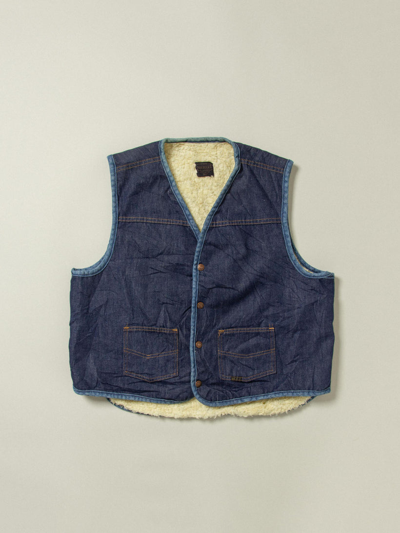 Vtg Sears Roebucks Teddy Lined Vest (XL)