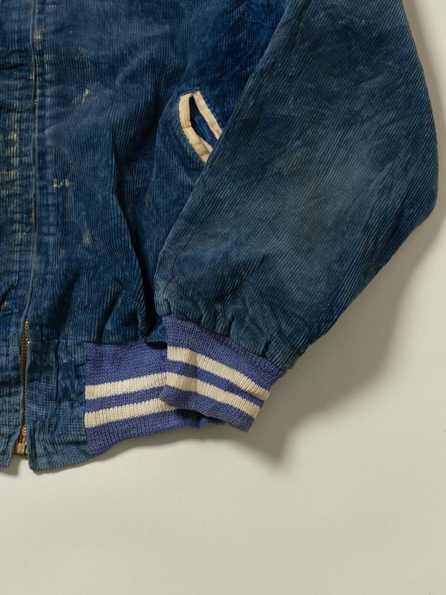 Vtg 1950s Myerstown Petrol Blue Corduroy Jacket (Women's S)