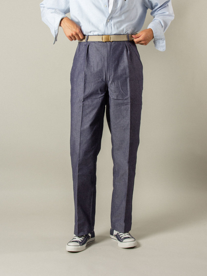 Deadstock French Navy Denim Trousers