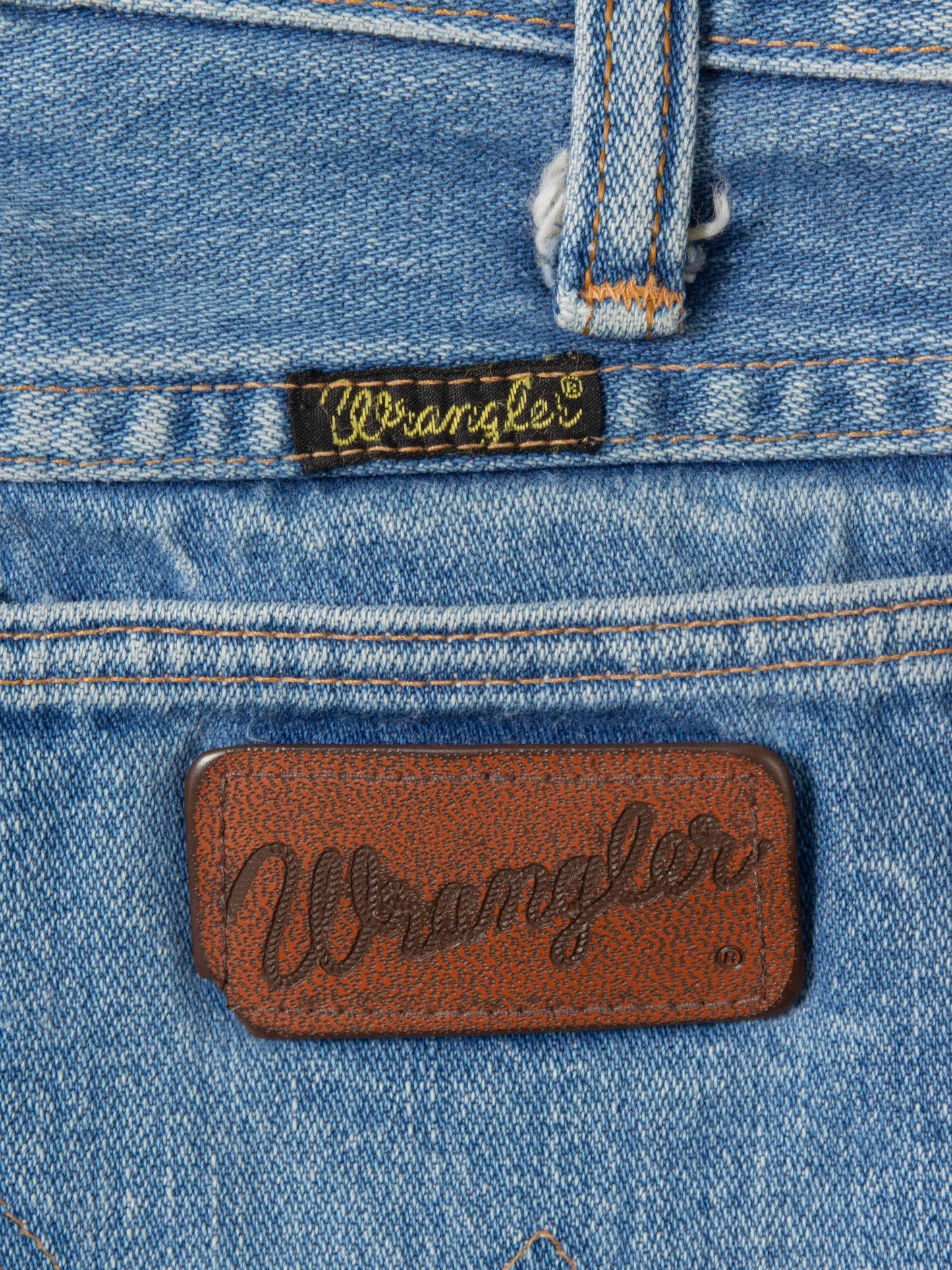 Vtg 1980s Wrangler Denim - Made in USA (27x35)