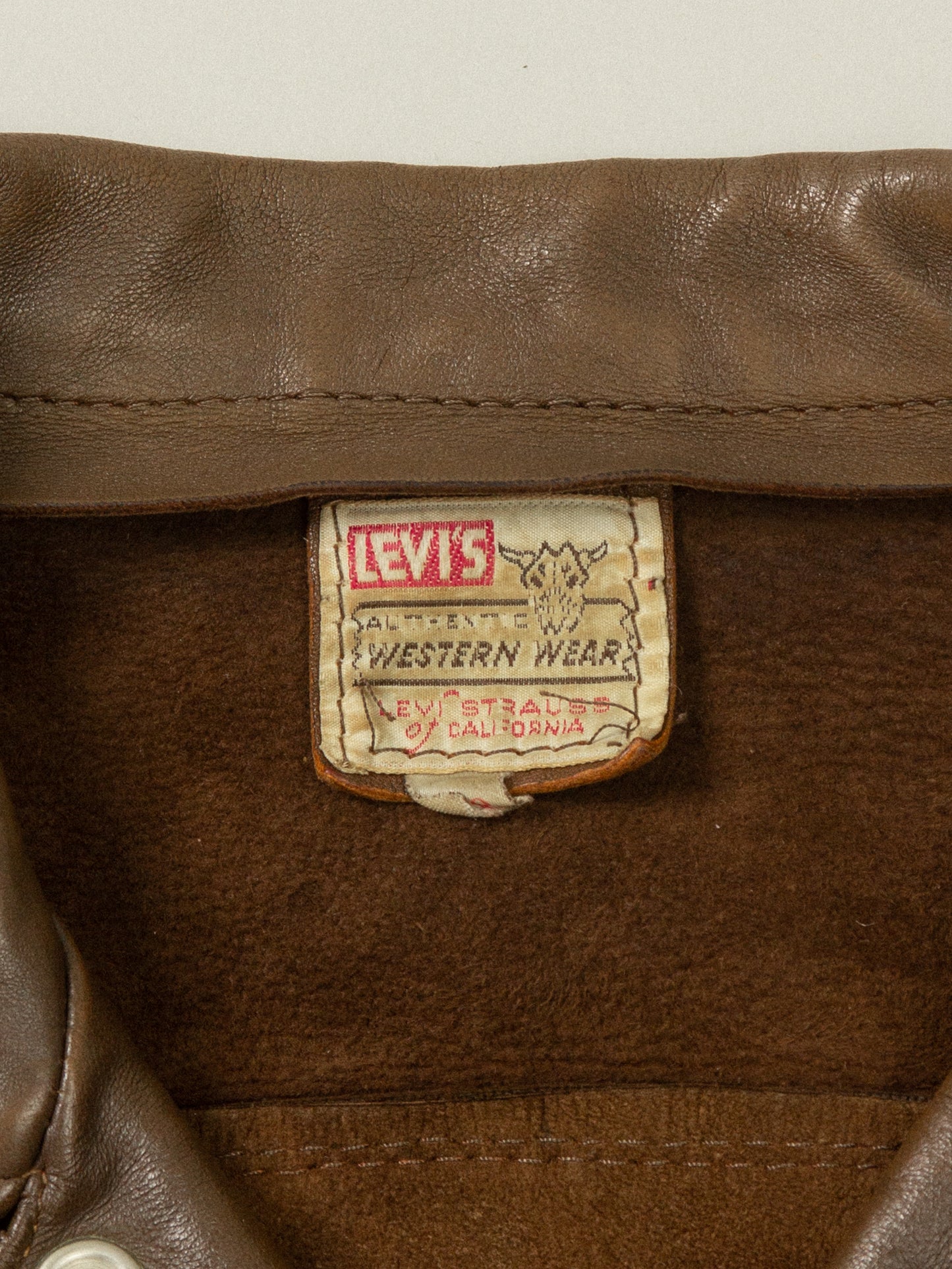 Vtg 1950s Levi's Short Horn Big E Leather Jacket (S)
