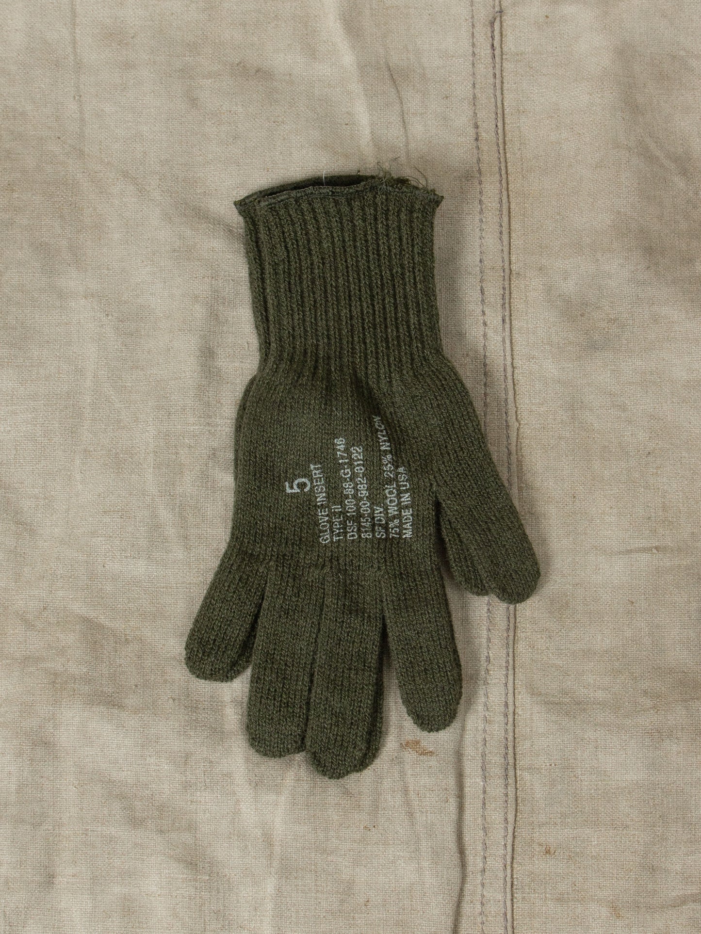 Deadstock 1980s US Army Wool Gloves - Made in USA