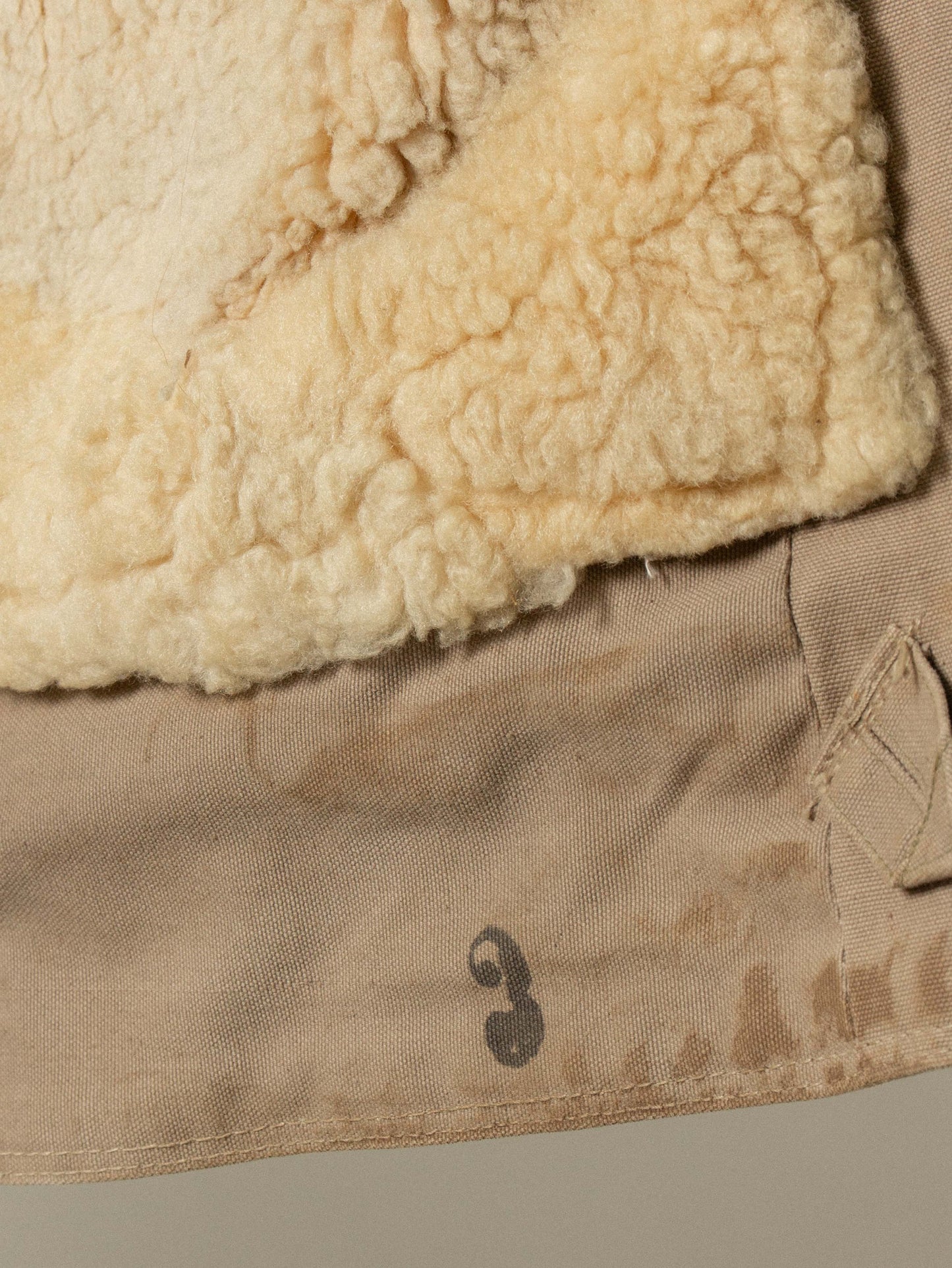 Vtg 1940s Swedish Army Extreme Cold Weather Shearling Coat (S/M)