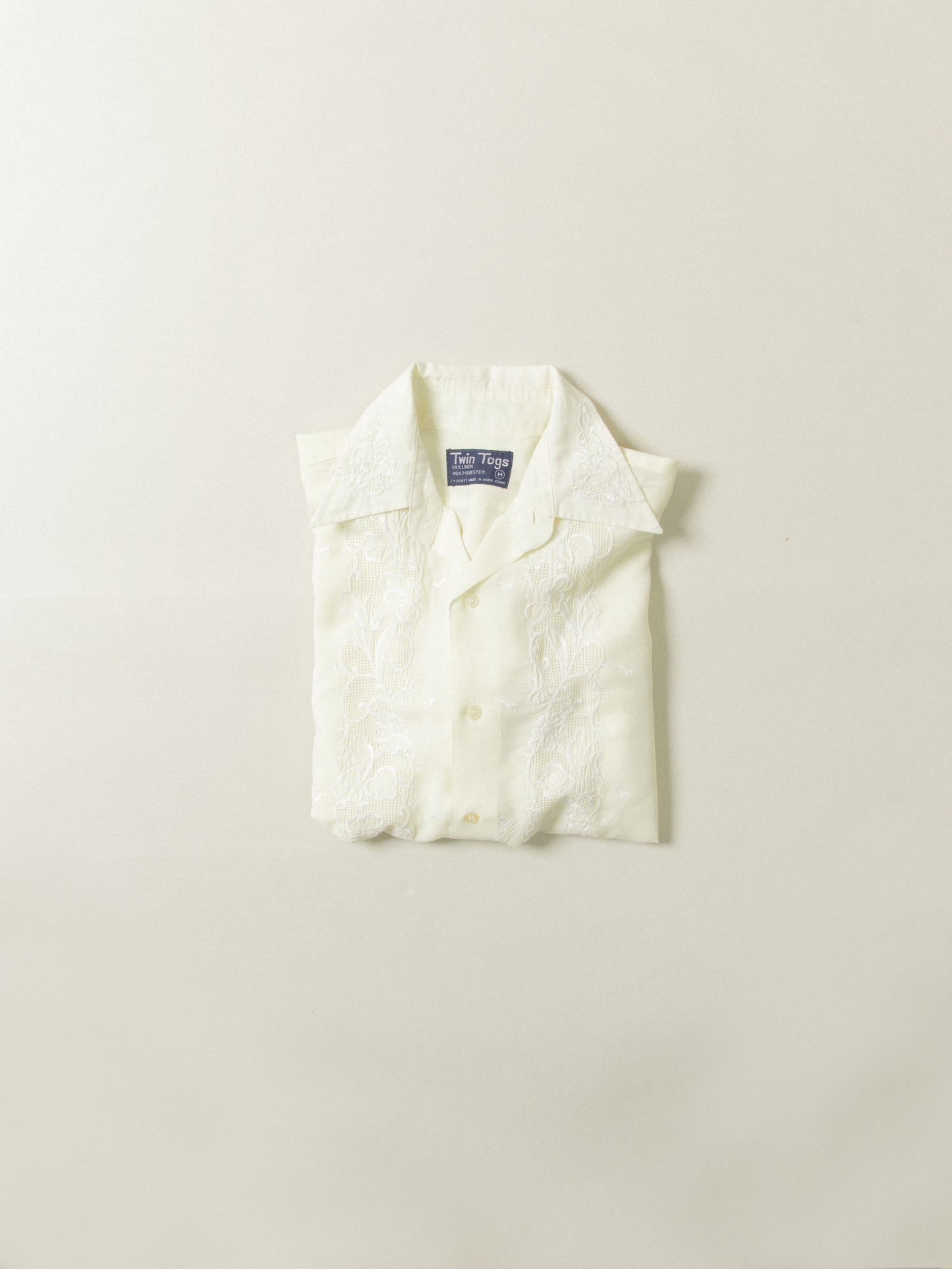 Vtg Cuban Long Sleeve Shirt (M)