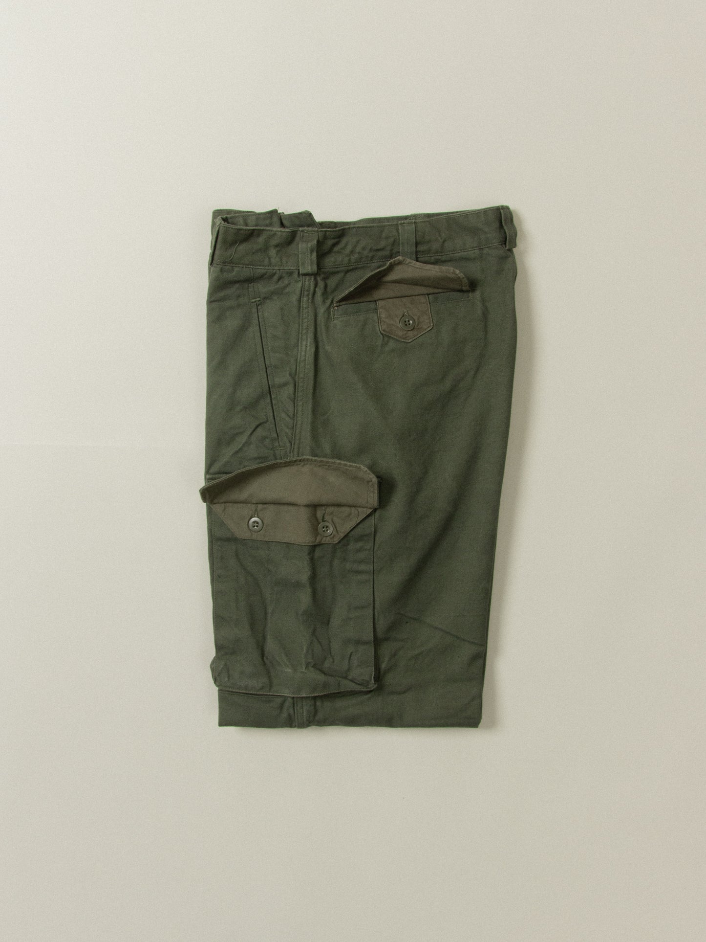 Vtg 60s French Army Cargo Trousers - Made in France (36x31)