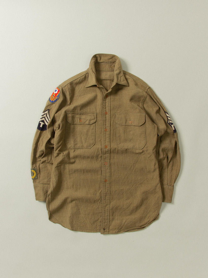 Vtg WWII US Army M37 Wool Shirt (M)