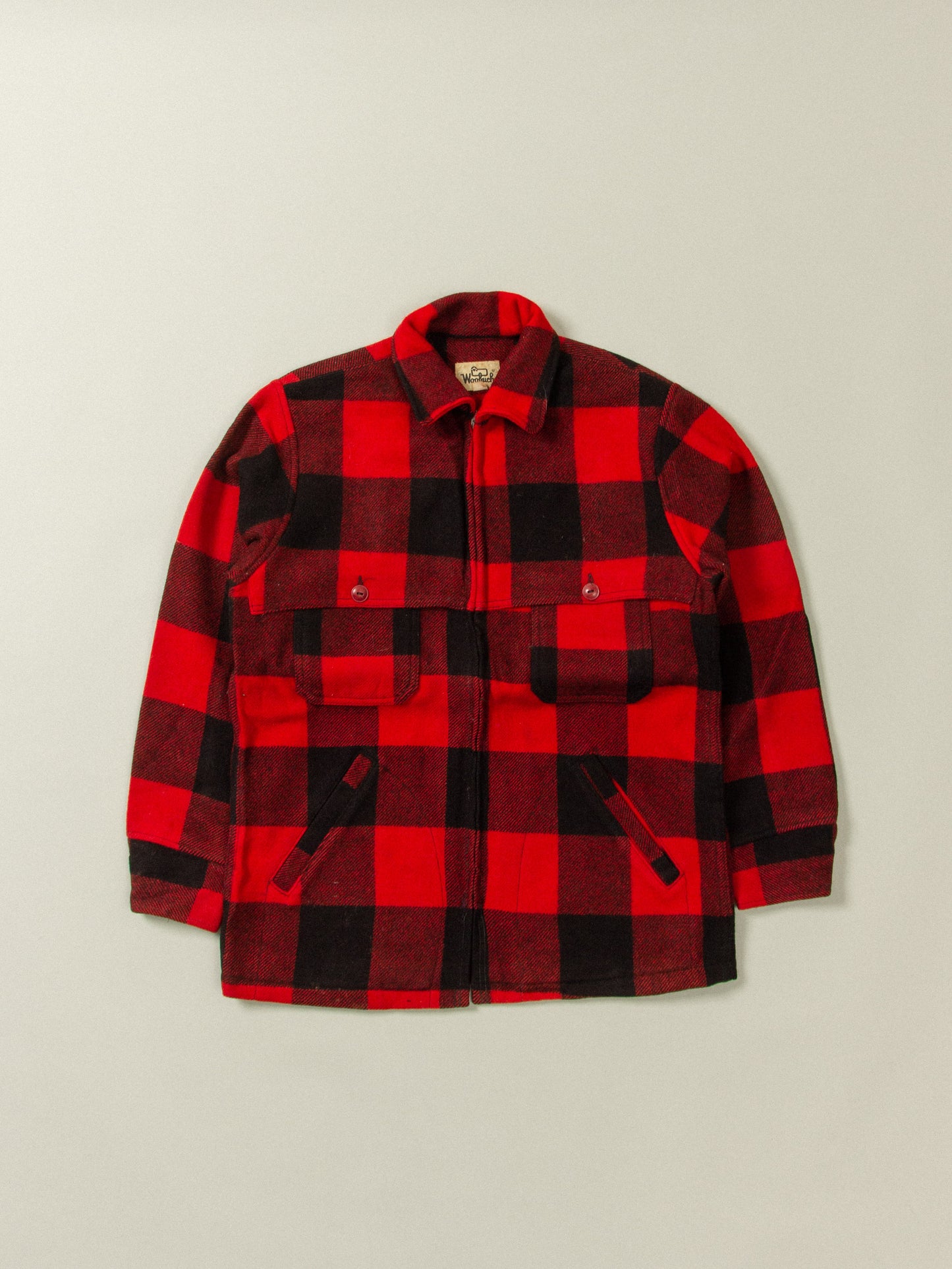 Vtg 1970s Woolrich Plaid Full-Zip Jacket (S)
