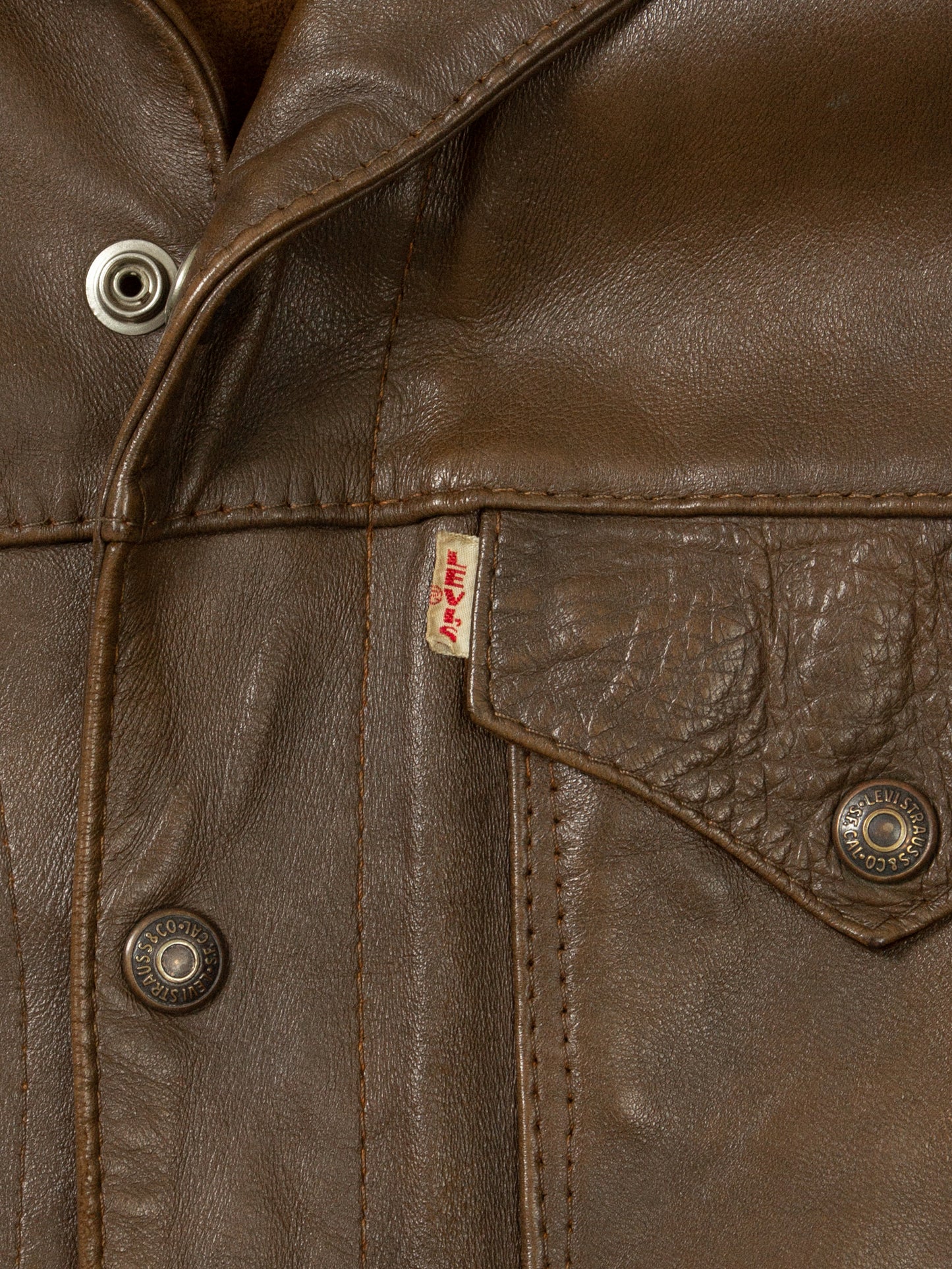 Vtg 1950s Levi's Short Horn Big E Leather Jacket (S)