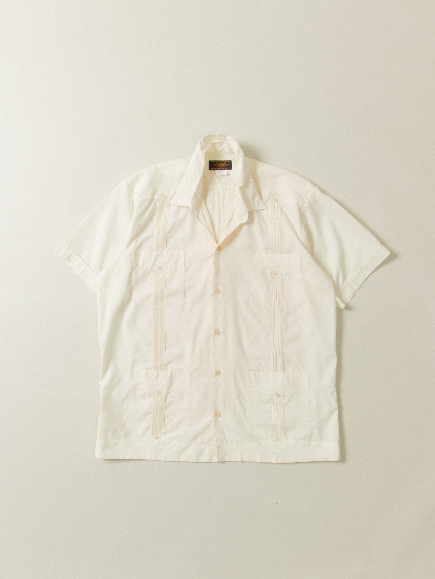 Vtg Cuban Short Sleeve Shirt (M)